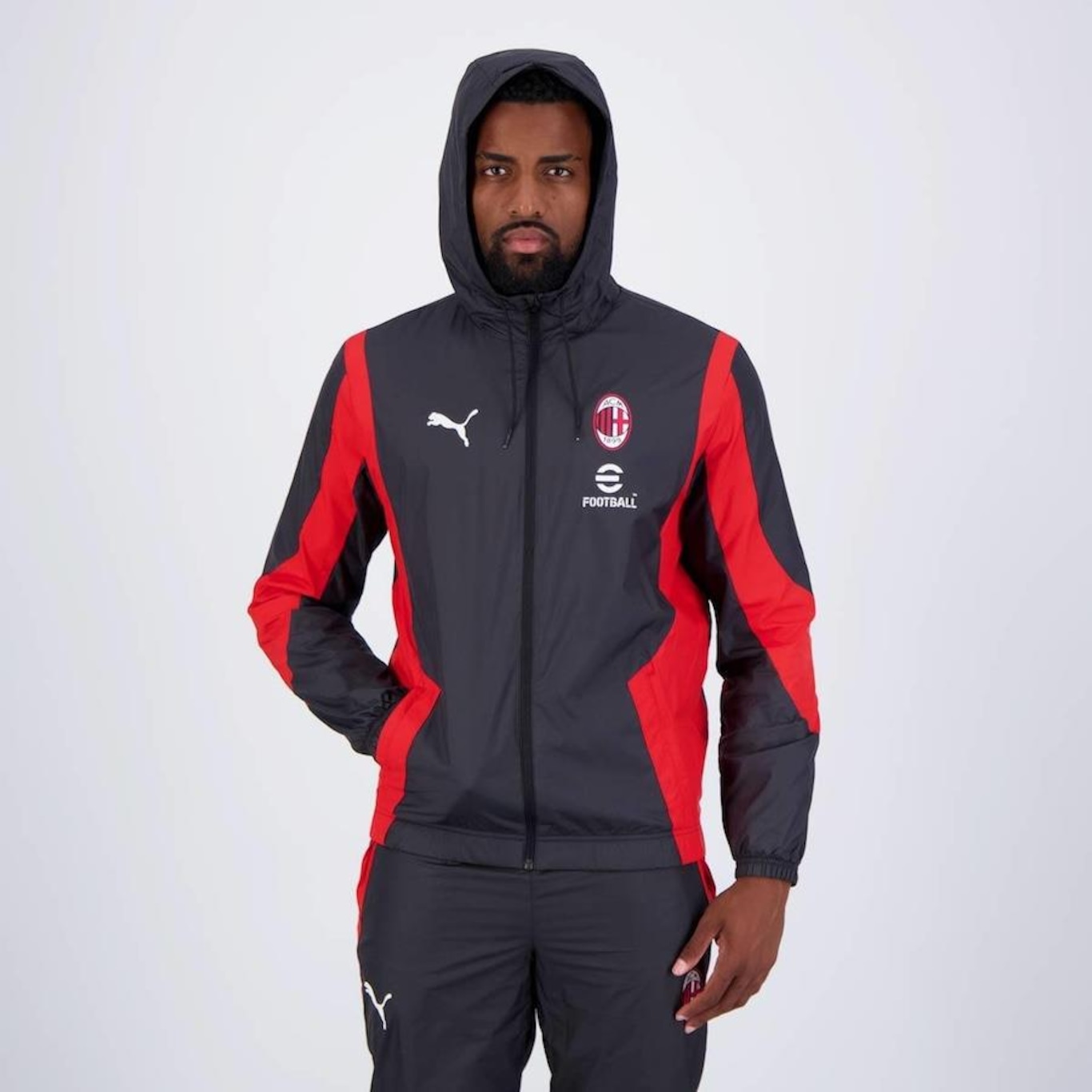 Jaqueta Ac Milan Puma Pré Jogo Hino - Masculina - Foto 3