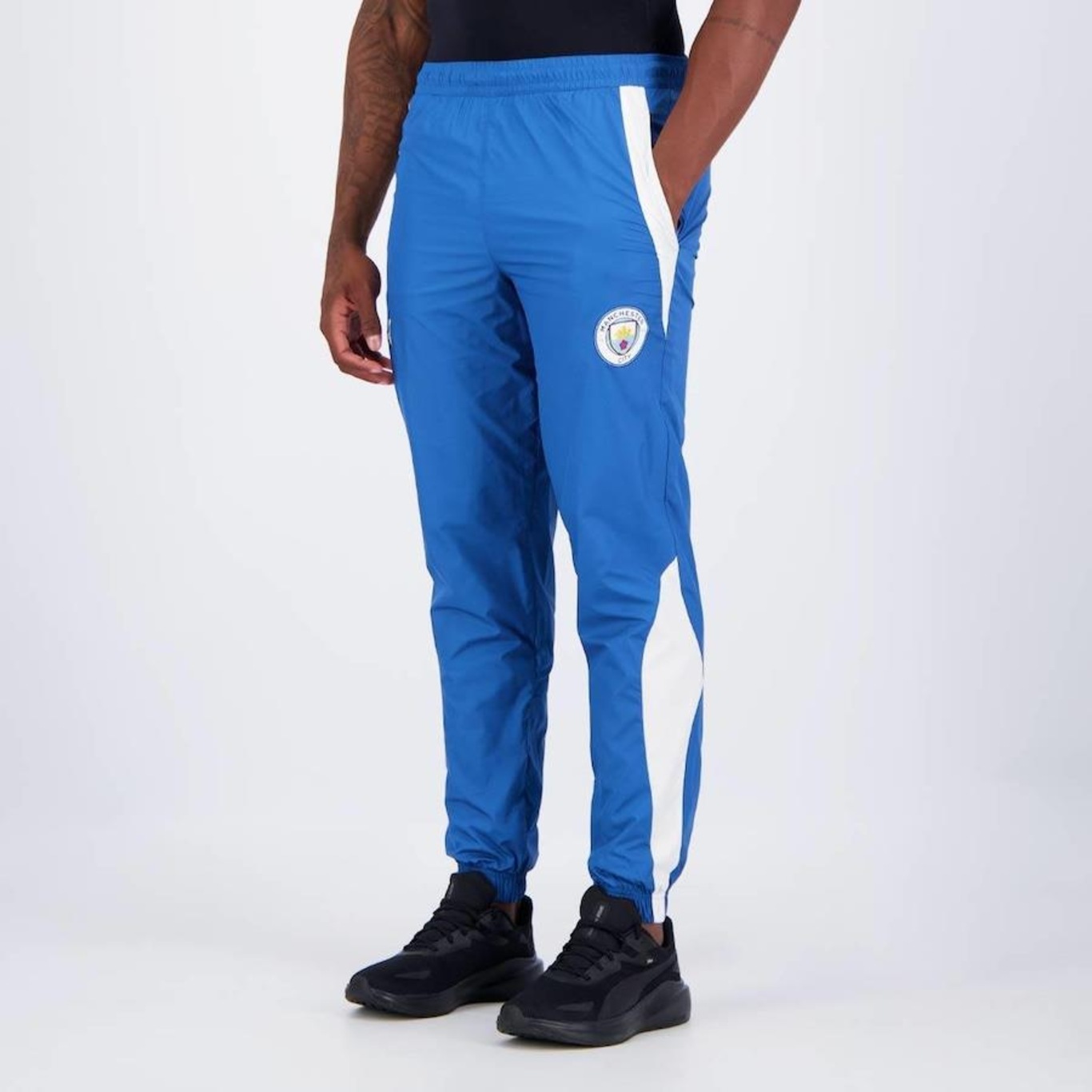 Calça Manchester City Pré Jogo Puma - Masculina - Foto 3