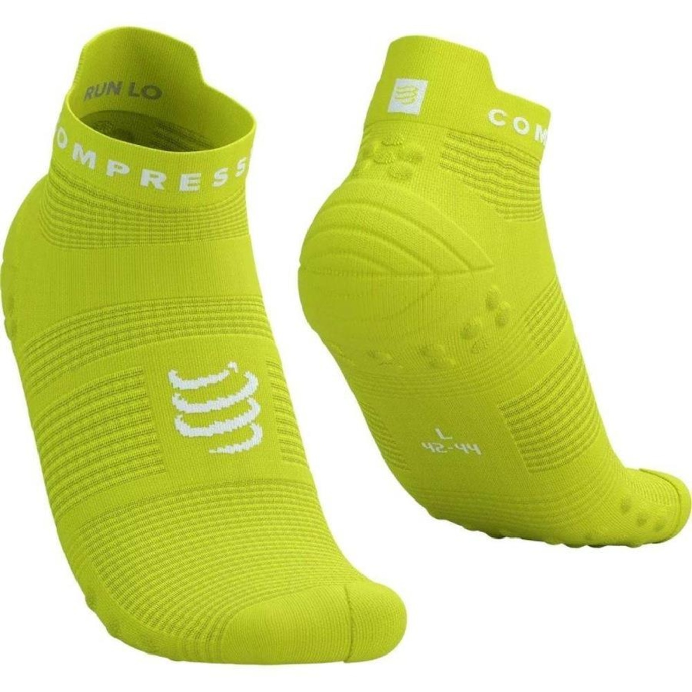 Meia Cano Curto Compressport Racing Socks V4 Run Lowcut - Unissex - Foto 1