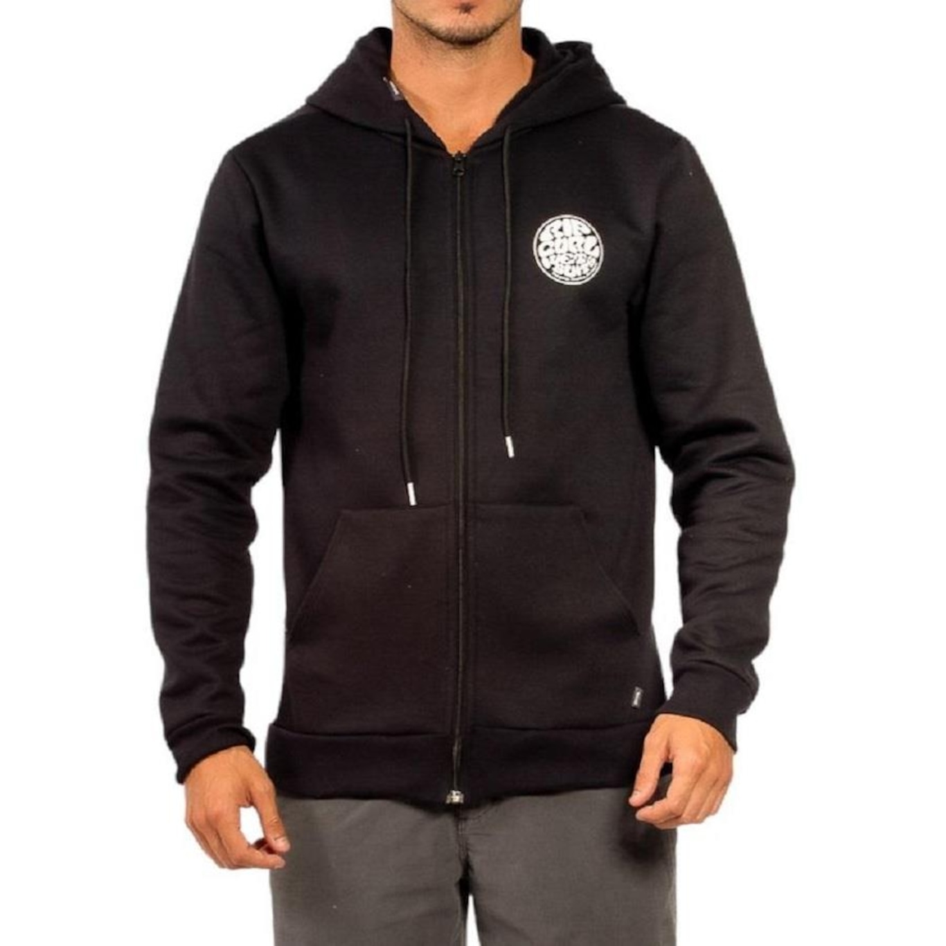 Blusão de Moletom com Capuz Rip Curl Round Logo Zip Thru - Masculino - Foto 1