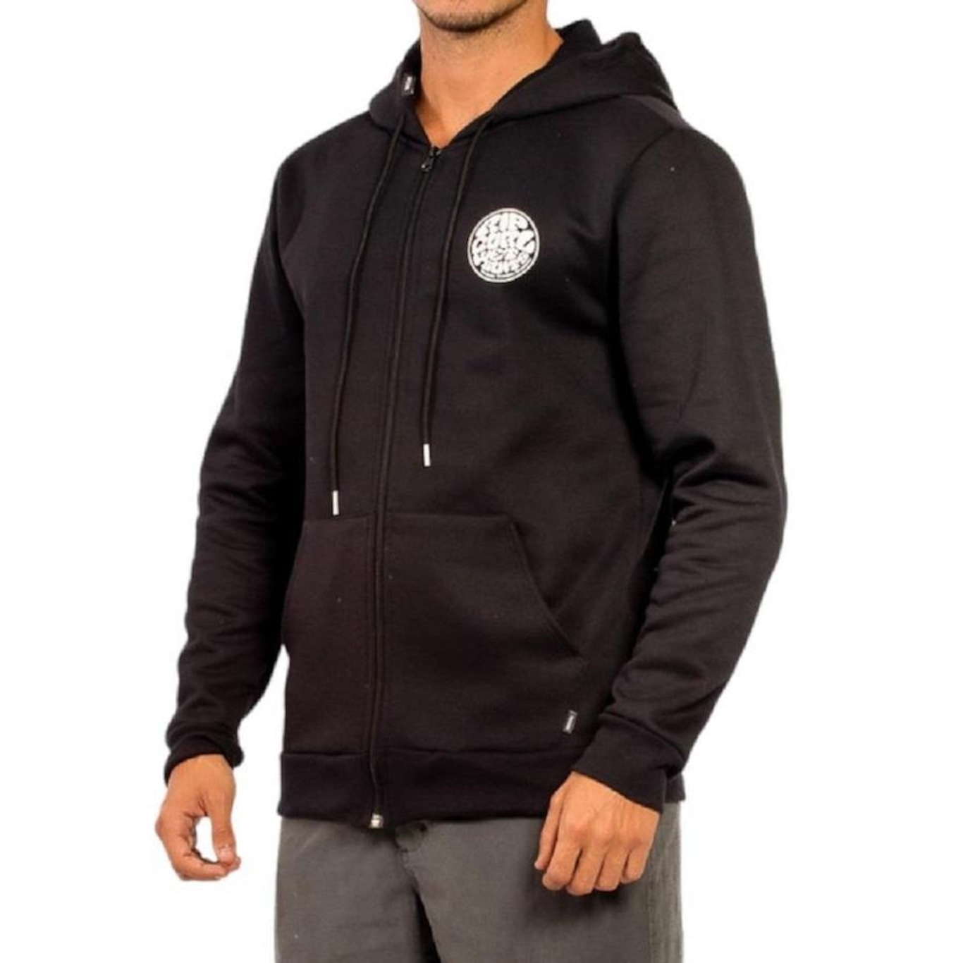 Blusão de Moletom com Capuz Rip Curl Round Logo Zip Thru - Masculino - Foto 2