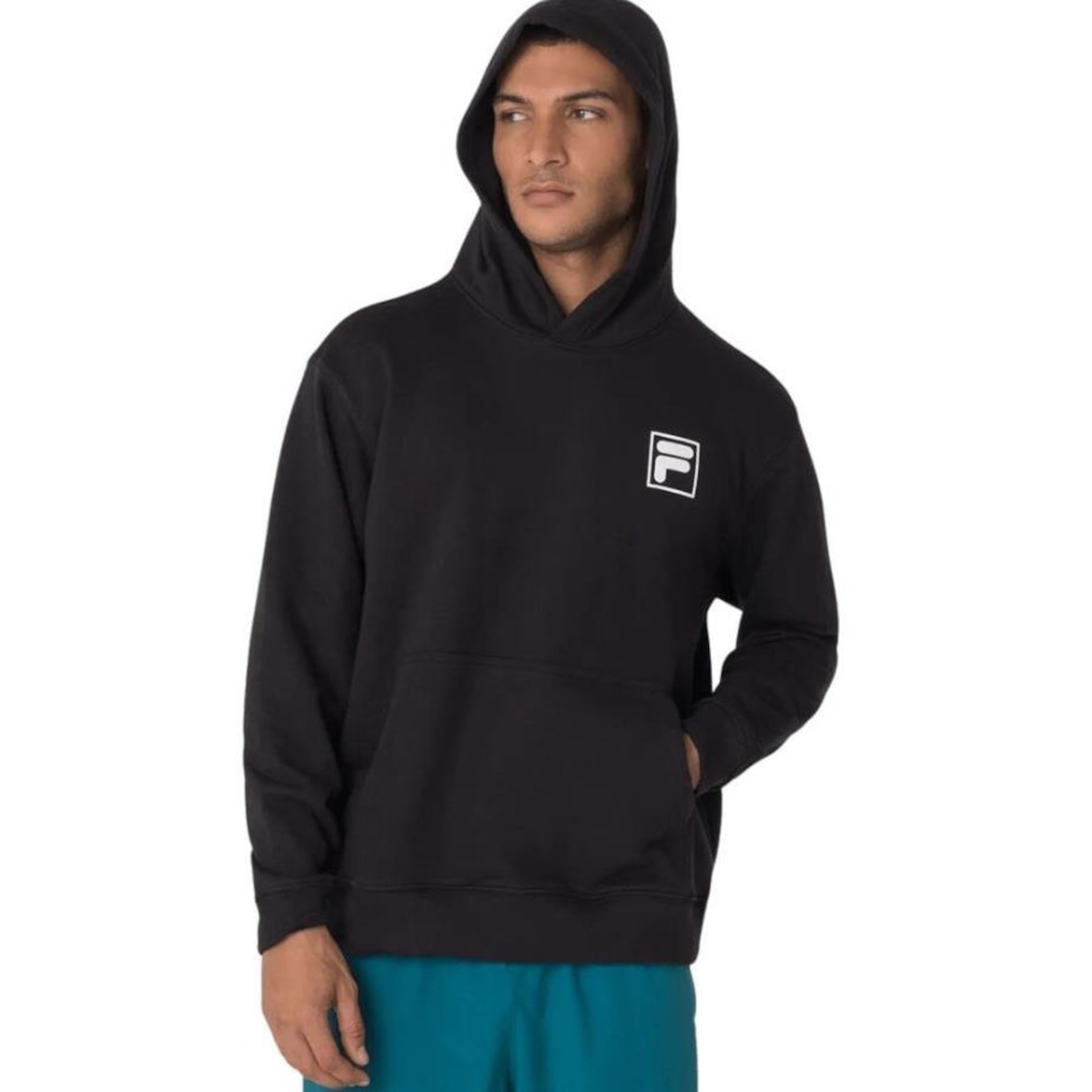 Moletom Com Capuz Fila Canguru F-Box - Masculino - Foto 1