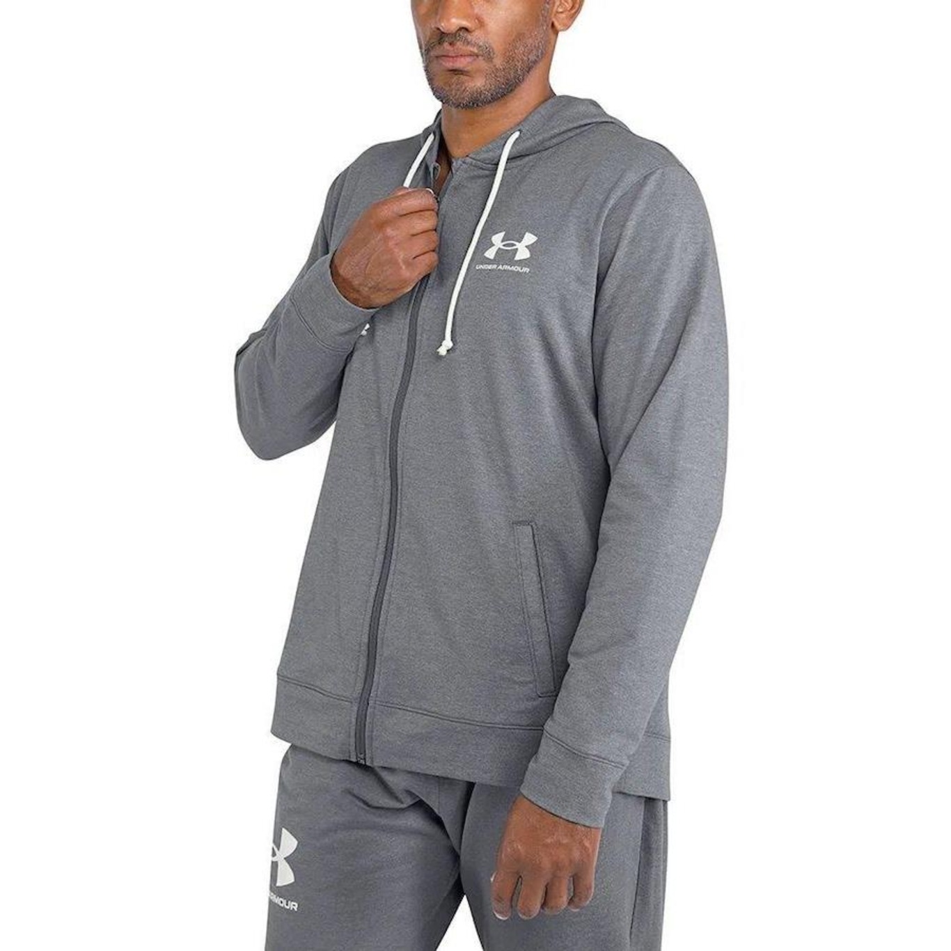 Jaqueta Under Armour Rival Terry Lc Fz - Masculina - Foto 2