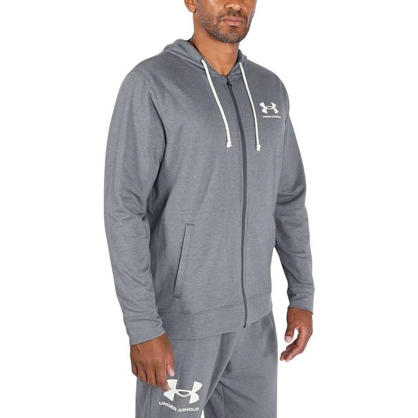 Jaqueta Under Armour Rival Terry Lc Fz - Masculina - Foto 3