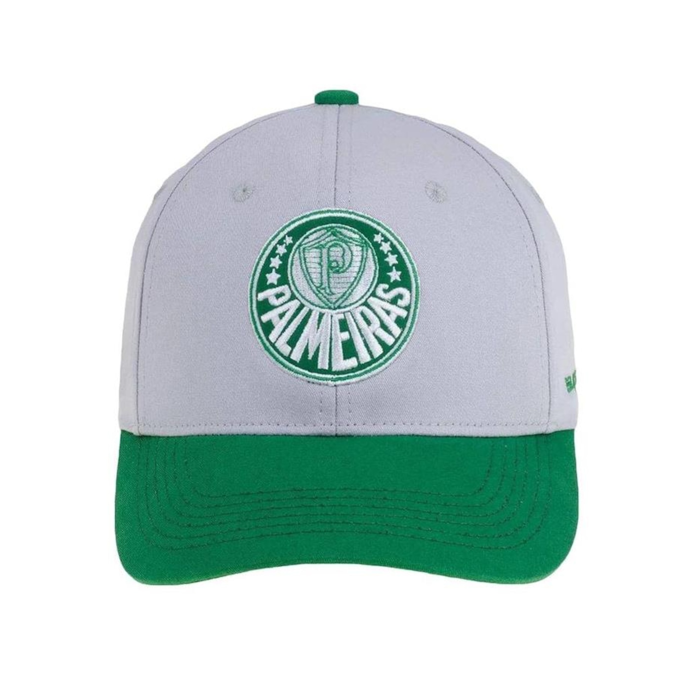 Boné Aba Curva Supercap Palmeiras Brasão Bordado - Snapback - Adulto - Foto 2