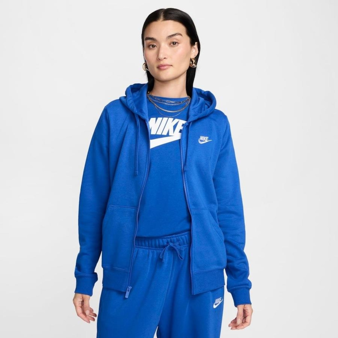 Jaqueta Nike Sportswear Club Fleece - Feminina - Foto 1