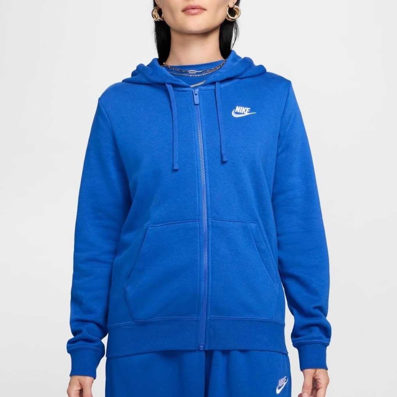 Jaqueta Nike Sportswear Club Fleece - Feminina - Foto 5