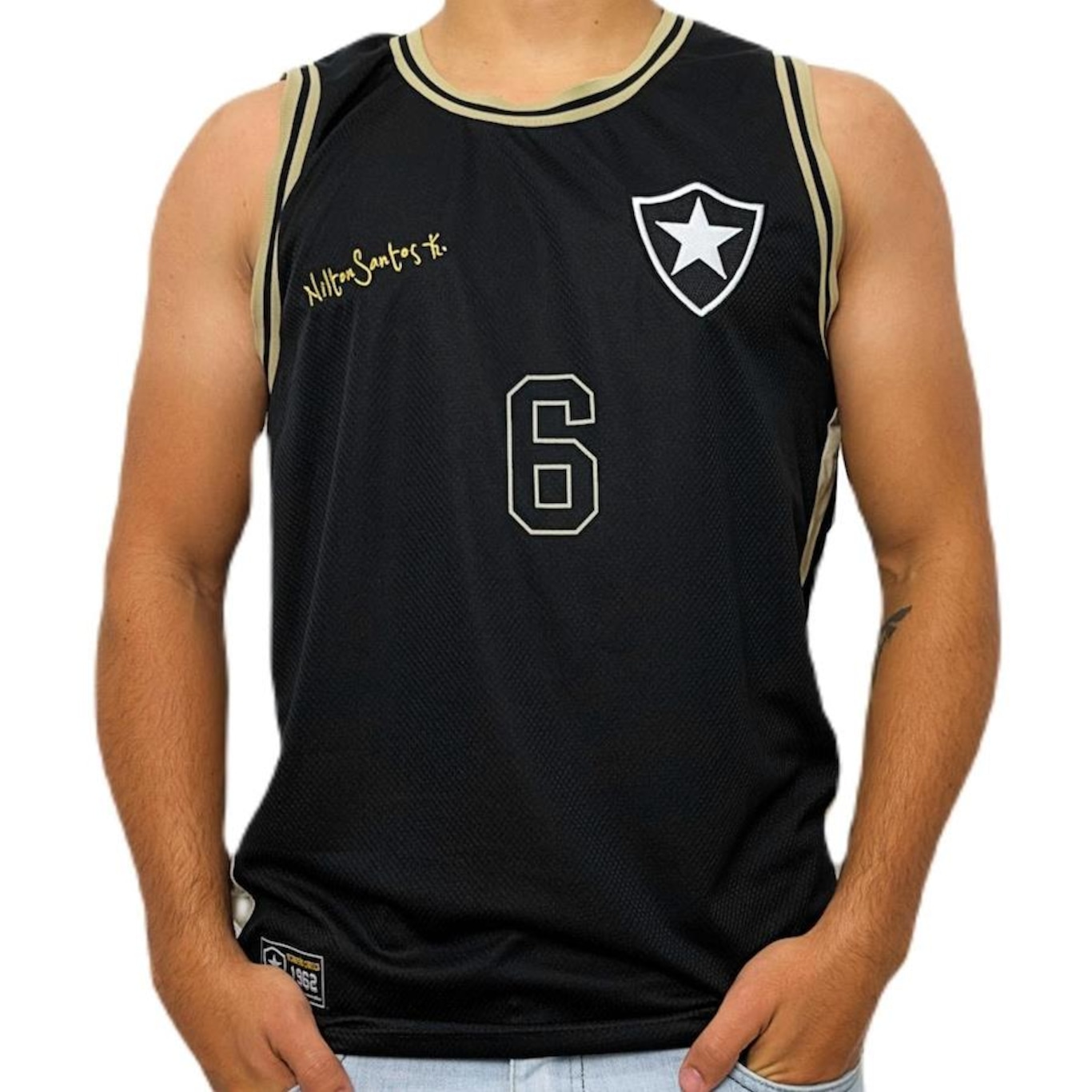 Camisa Botafogo Regata Retrô Nilton Santos Retrômania - Masculino - Foto 2