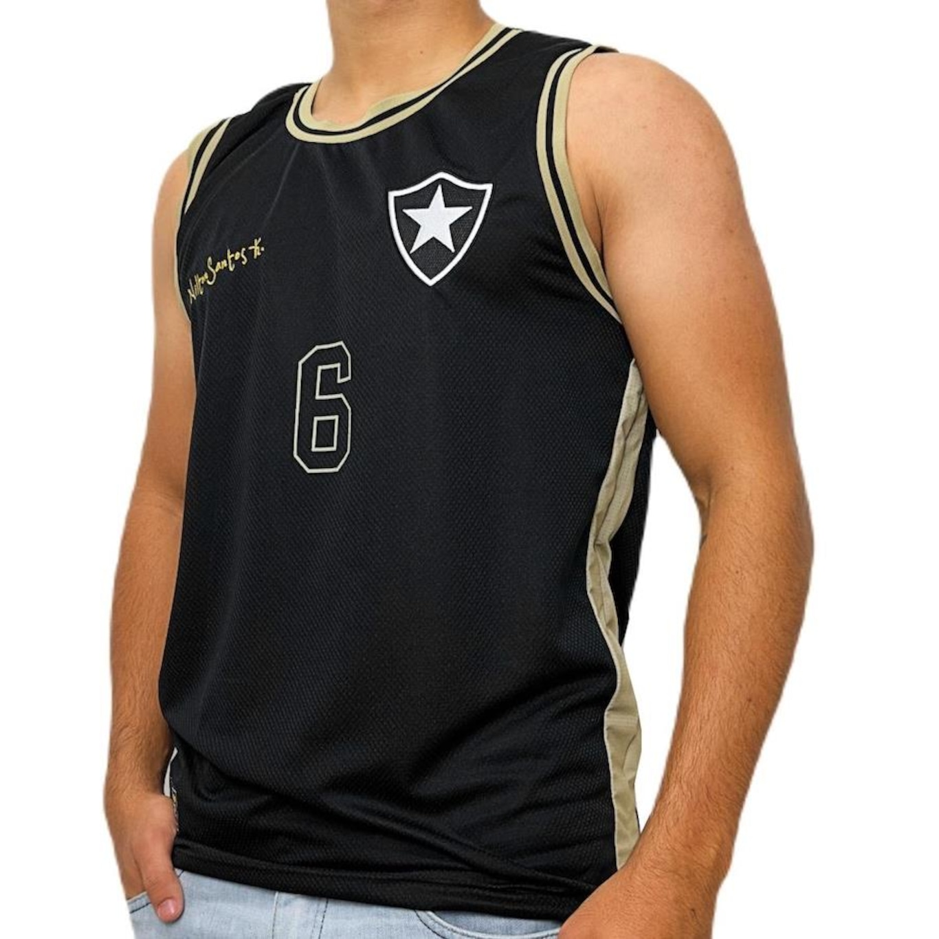 Camisa Botafogo Regata Retrô Nilton Santos Retrômania - Masculino - Foto 3