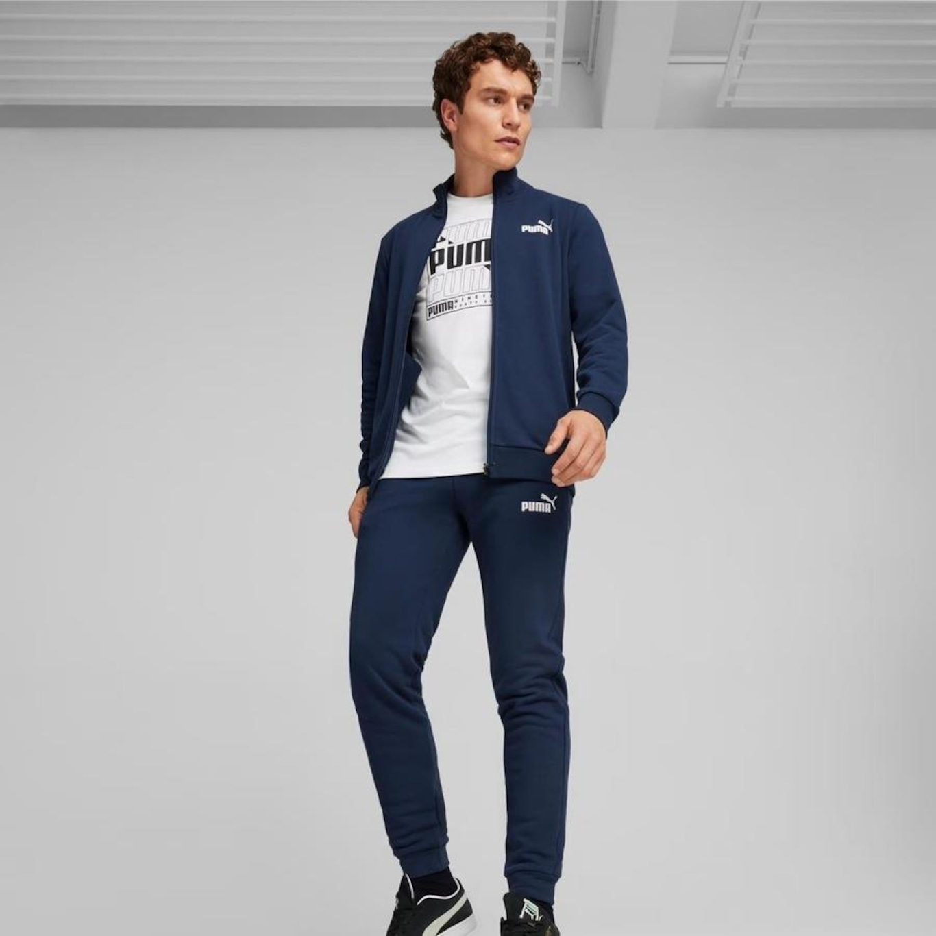 Agasalho Puma Clean Sweat Suit - Masculino - Foto 6