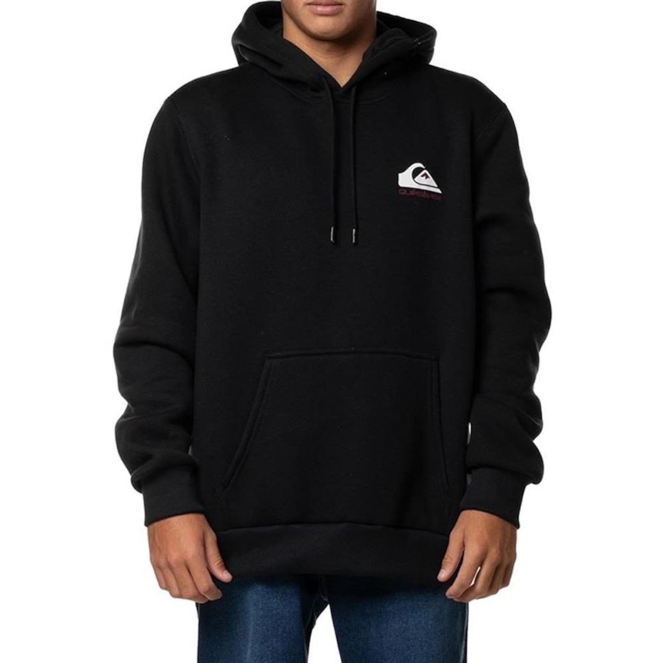 Blusão de Moletom Quiksilver Canguru Omni Logo Fc - Masculino - Foto 1