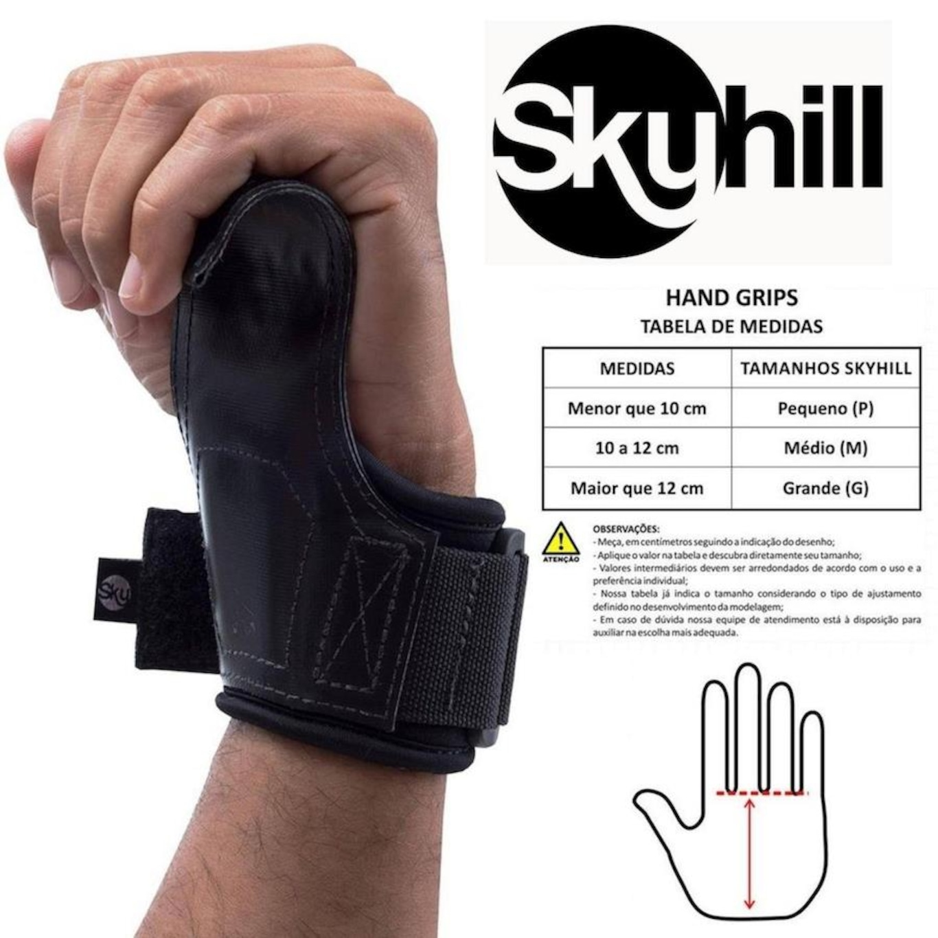 Luva Hand Grip Skyhill Cf  com Corda Segmentada - Foto 4