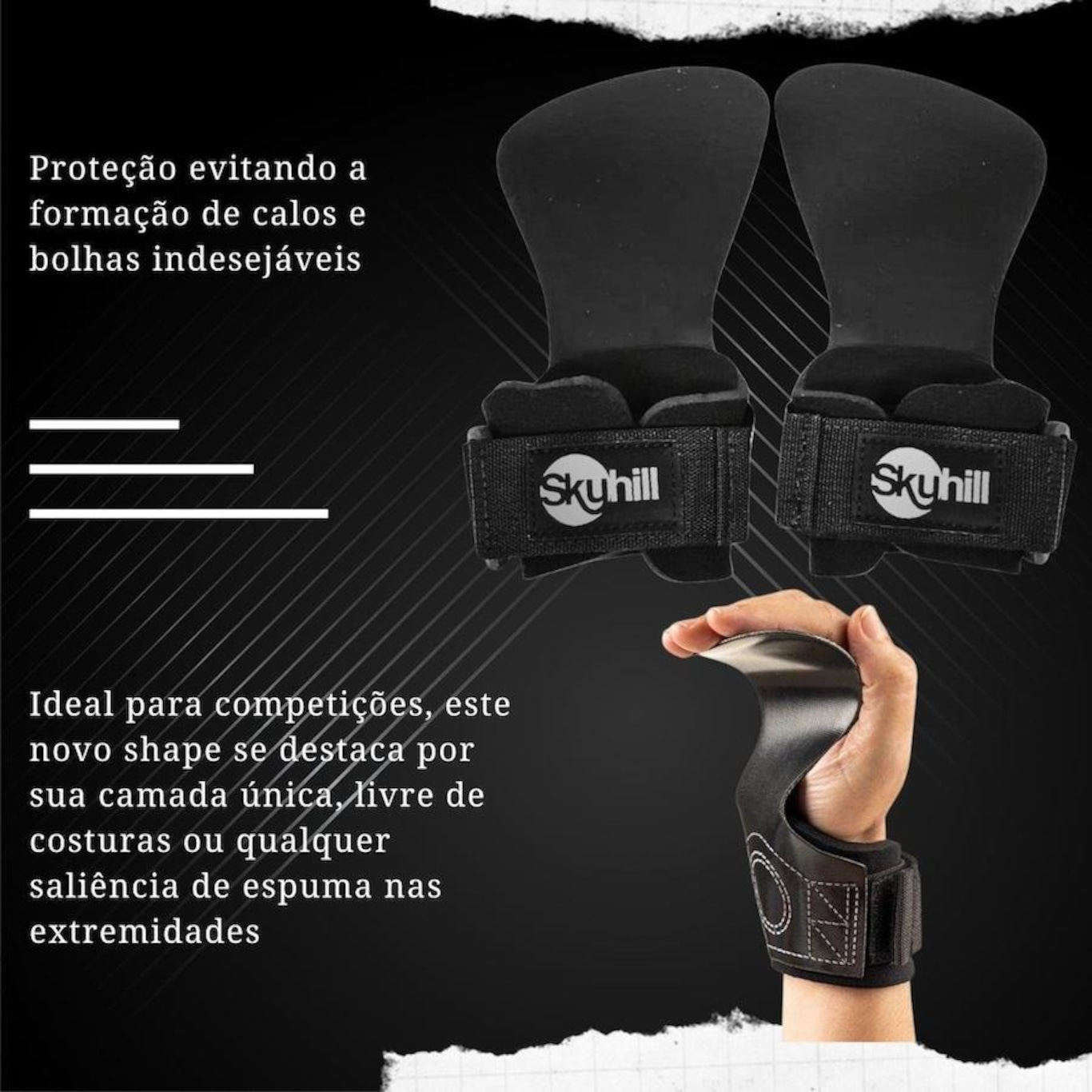 Luva Hand Grip Skyhill Cf  com Corda Segmentada - Foto 2