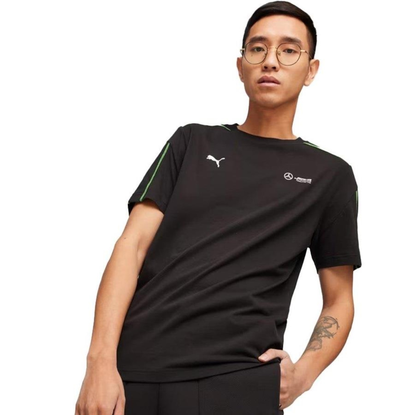 Camiseta Puma Mercedes Amg Petronas Mt7 Masculina - Foto 1