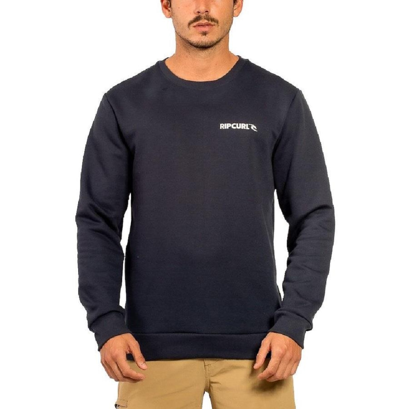 Blusão de Moletom Rip Curl Brand Logo Crew - Masculino - Foto 1