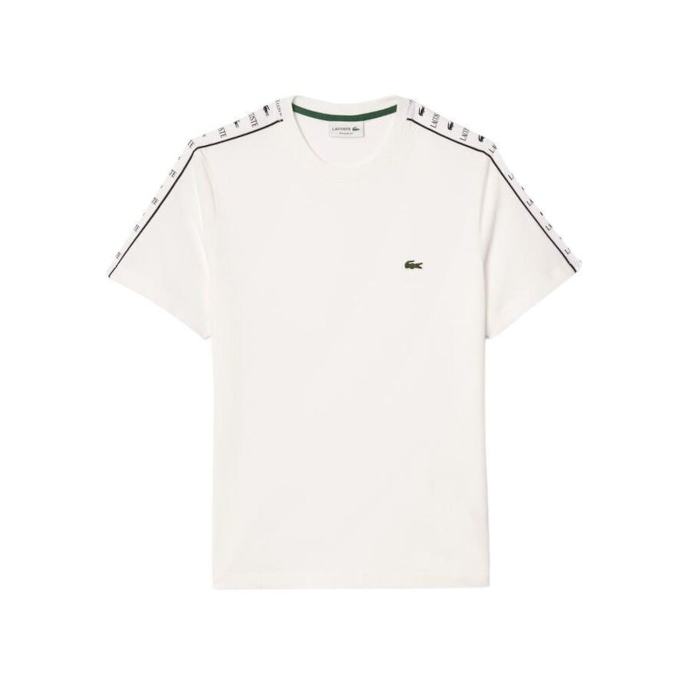 Camiseta Lacoste Listrada com Logotipo em Jersey - Masculina - Foto 1