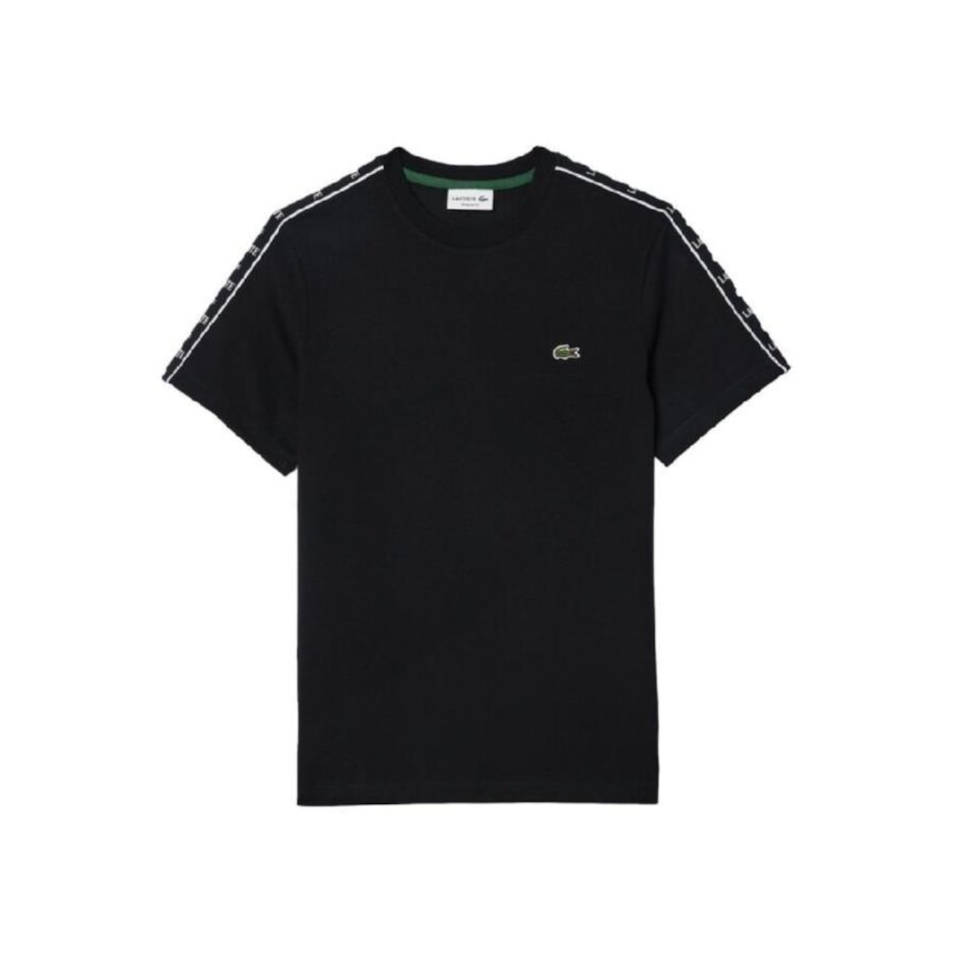 Camiseta Lacoste Listrada com Logotipo em Jersey - Masculina - Foto 1