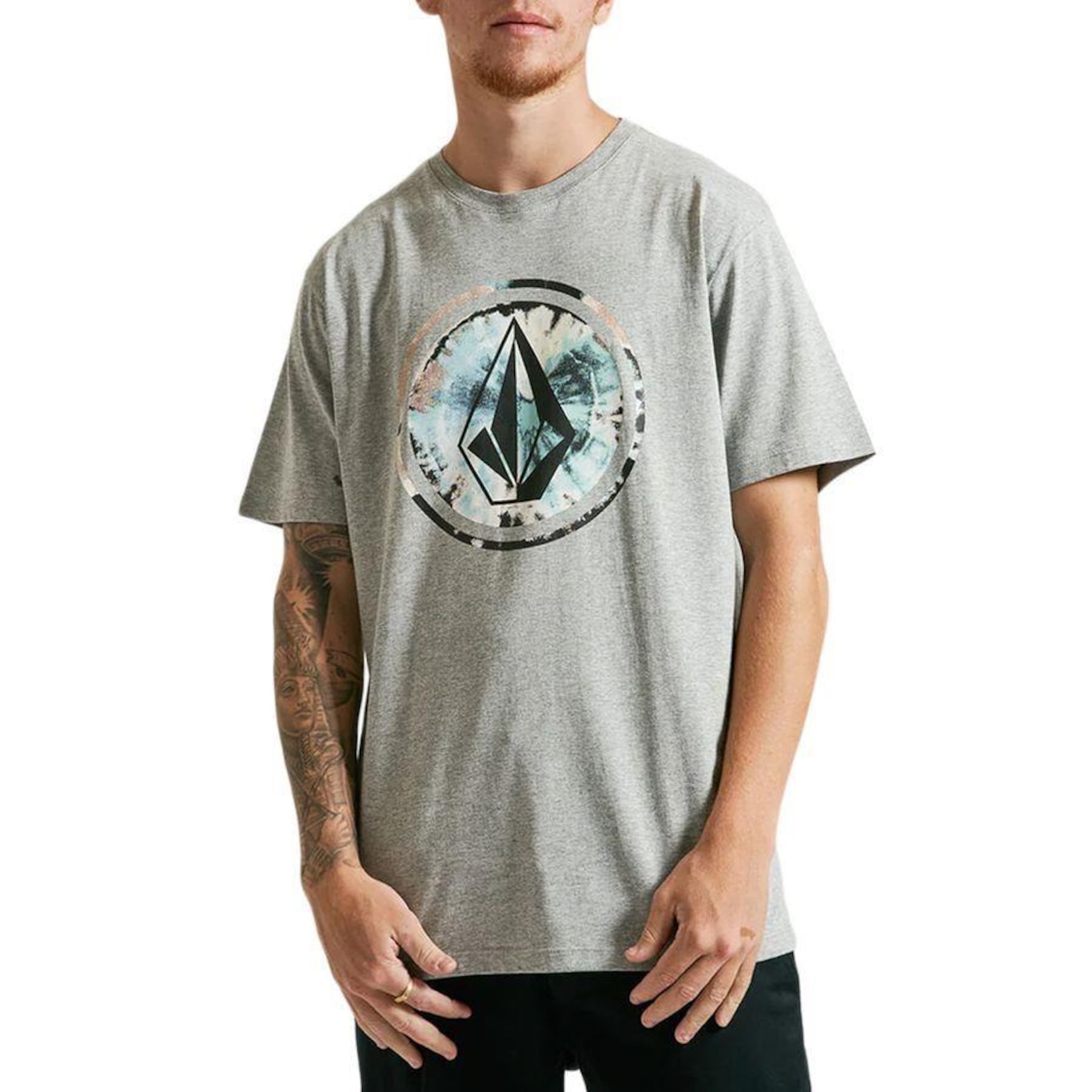 Camiseta Masculina Volcom Circle Dye - Volcom - Masculino - Foto 1