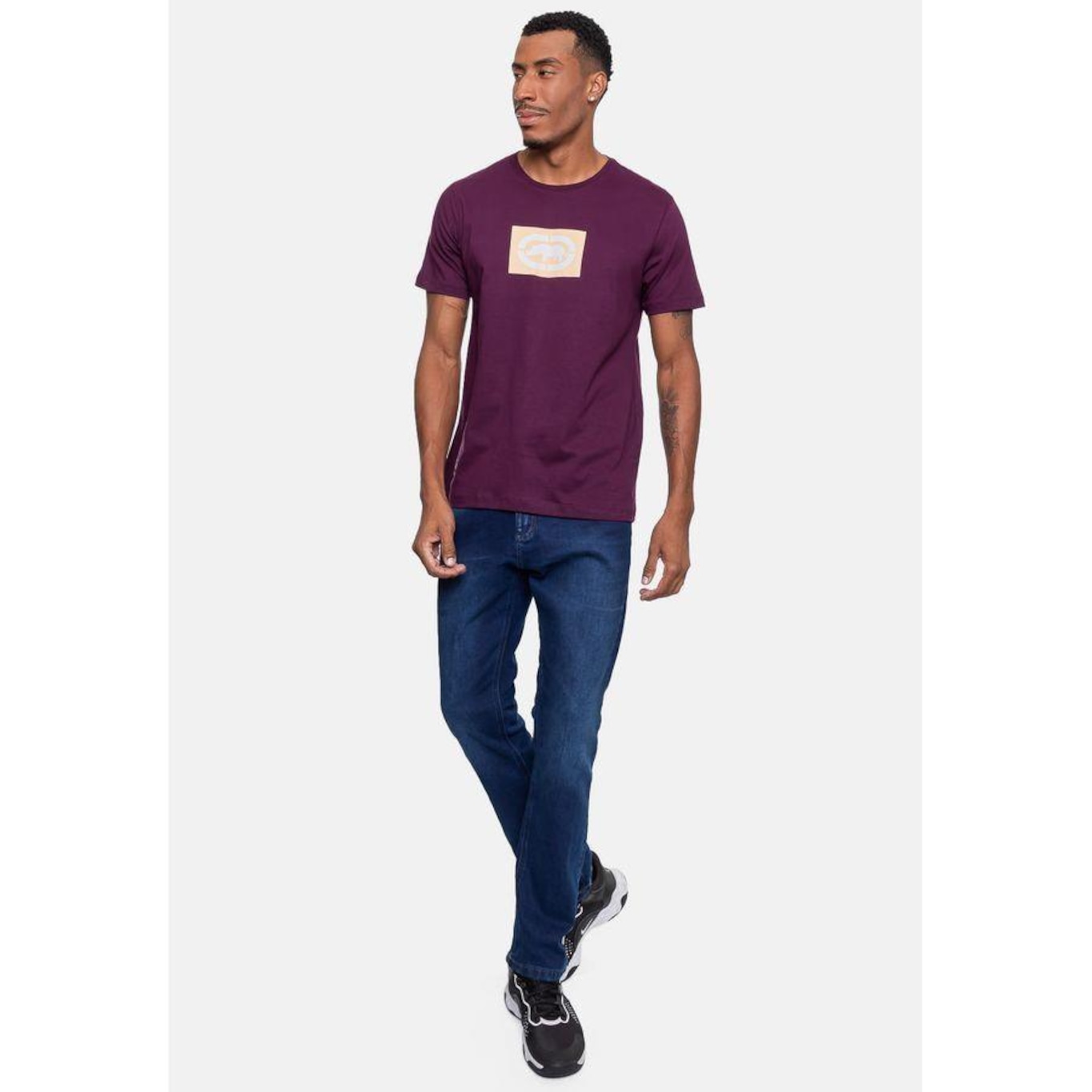 Camiseta Ecko Masculina Micro Vinho Arrocheado - Ecko - Masculino - Foto 1