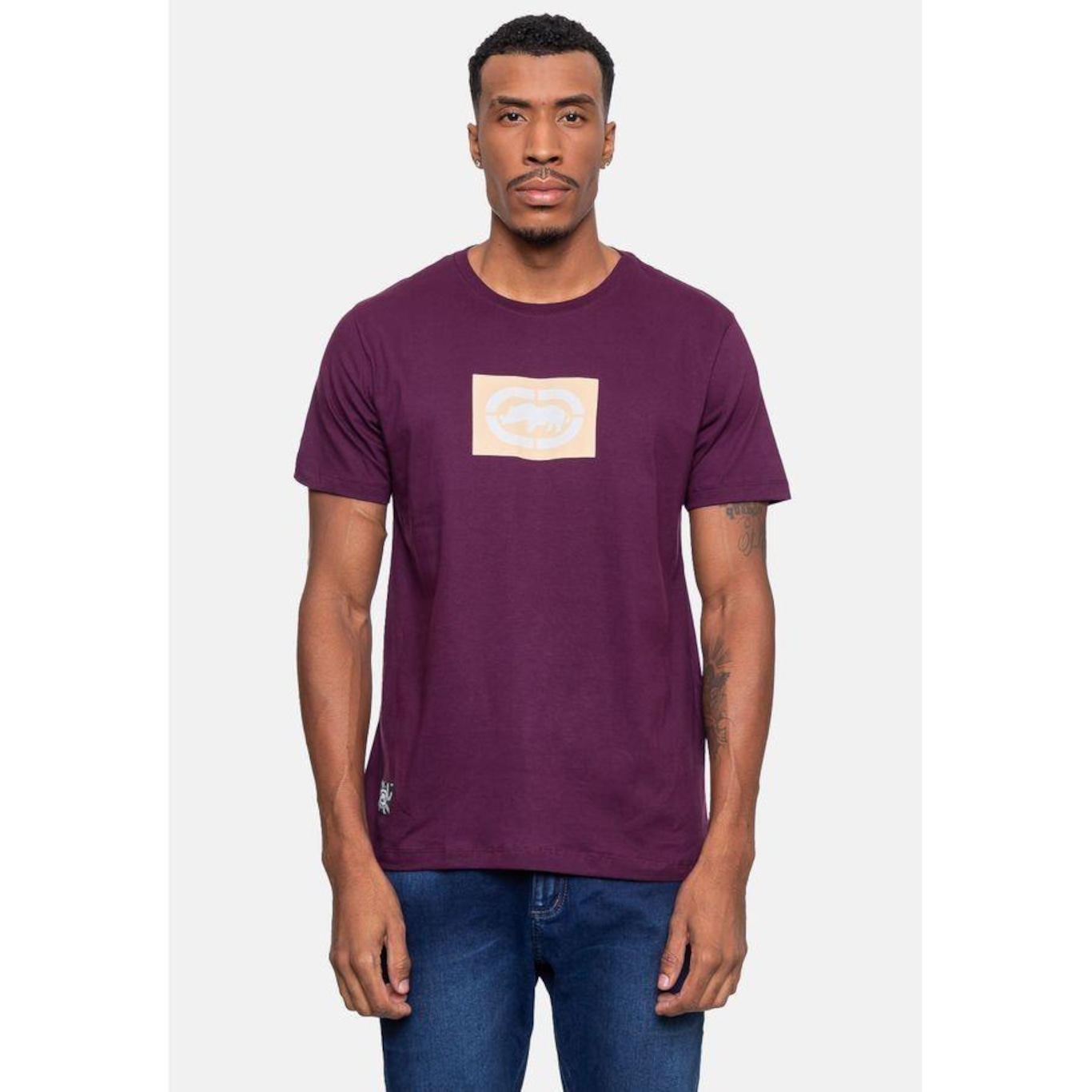 Camiseta Ecko Masculina Micro Vinho Arrocheado - Ecko - Masculino - Foto 2