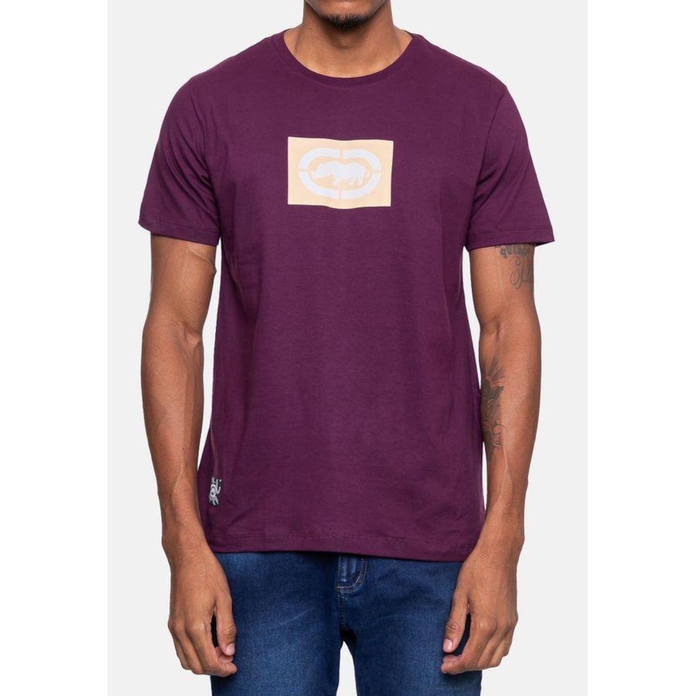 Camiseta Ecko Masculina Micro Vinho Arrocheado - Ecko - Masculino - Foto 4