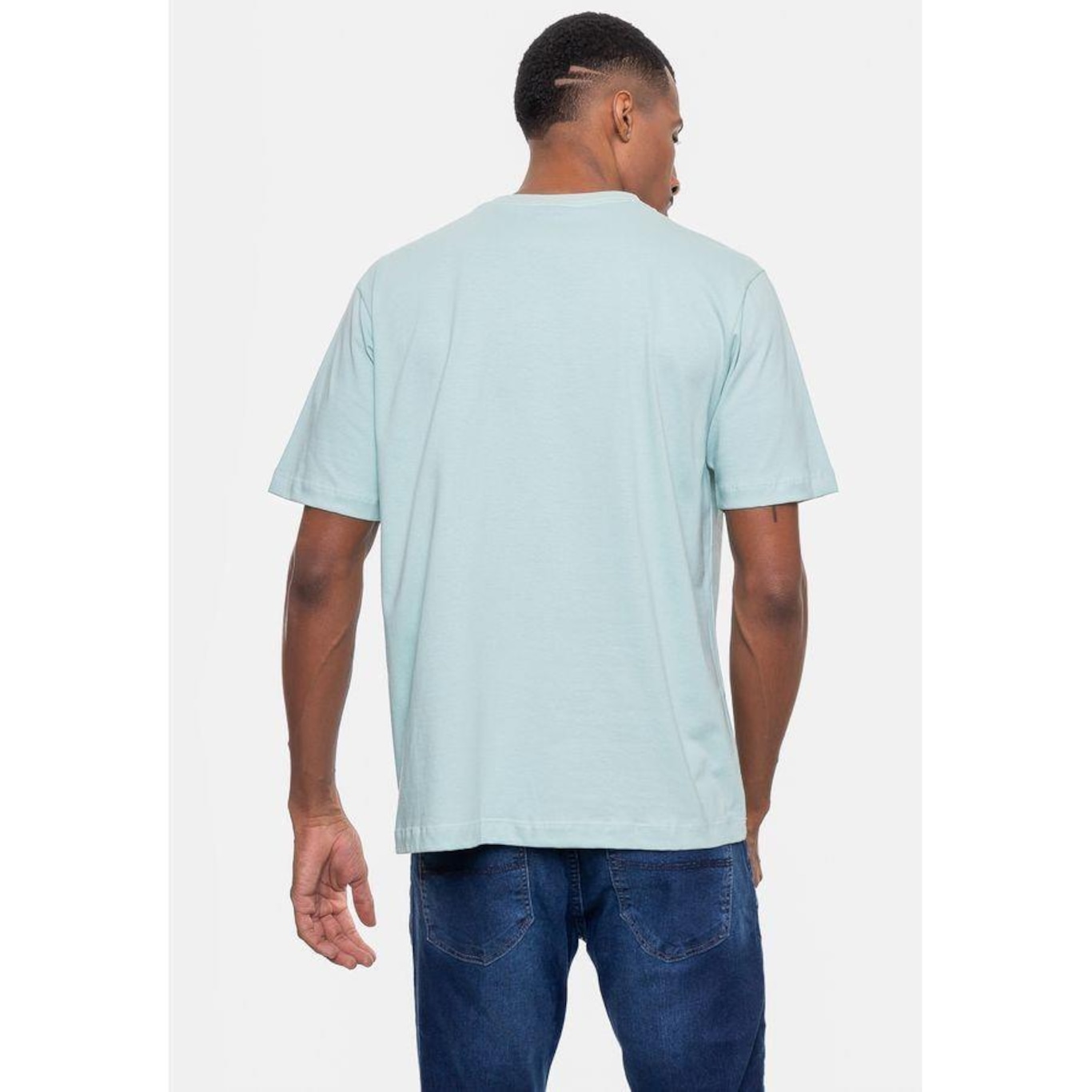 Camiseta Ecko Masculina Flat Rhino Verde Agua - Ecko - Masculino - Foto 4