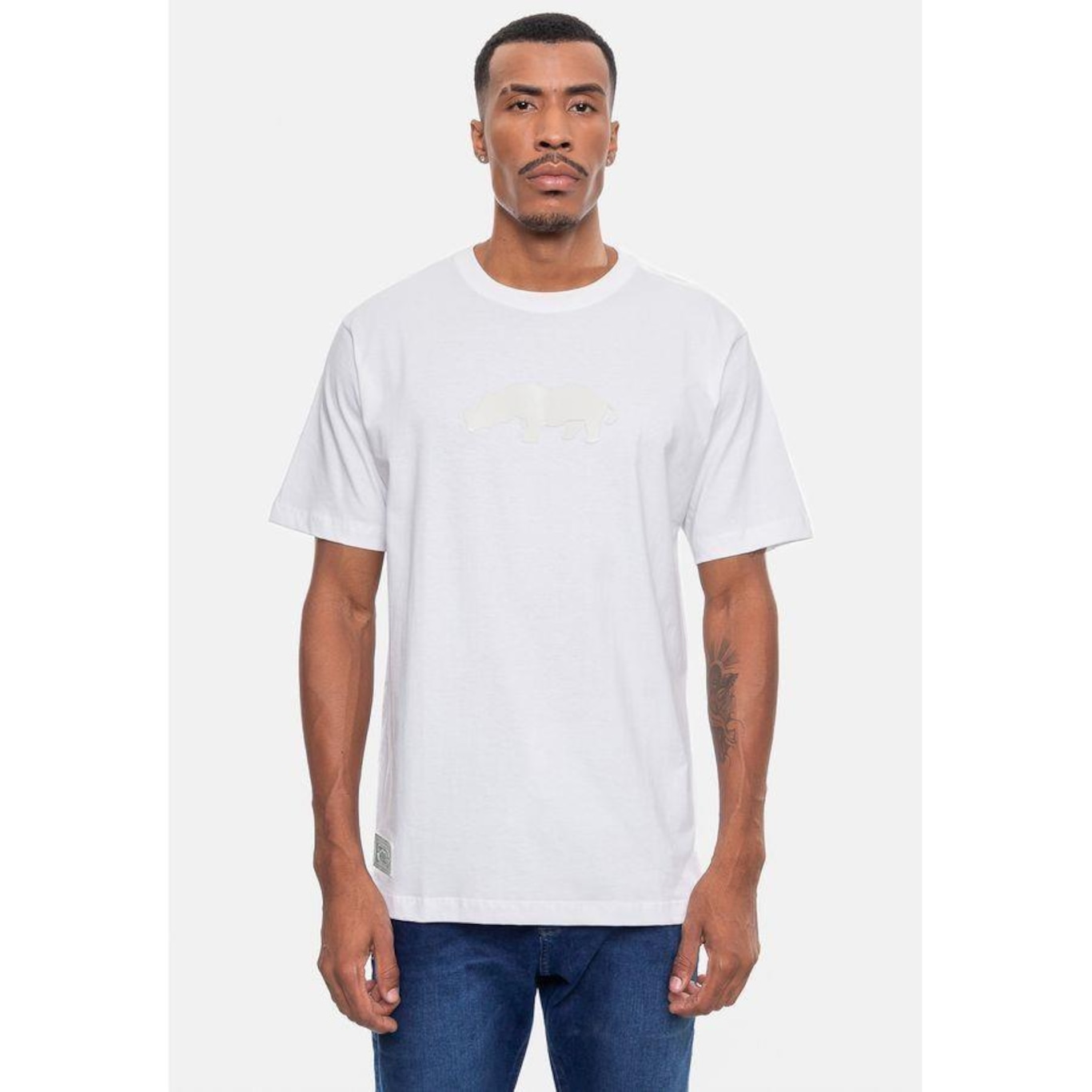 Camiseta Ecko Masculina Flat Rhino Off White - Ecko - Masculino - Foto 1