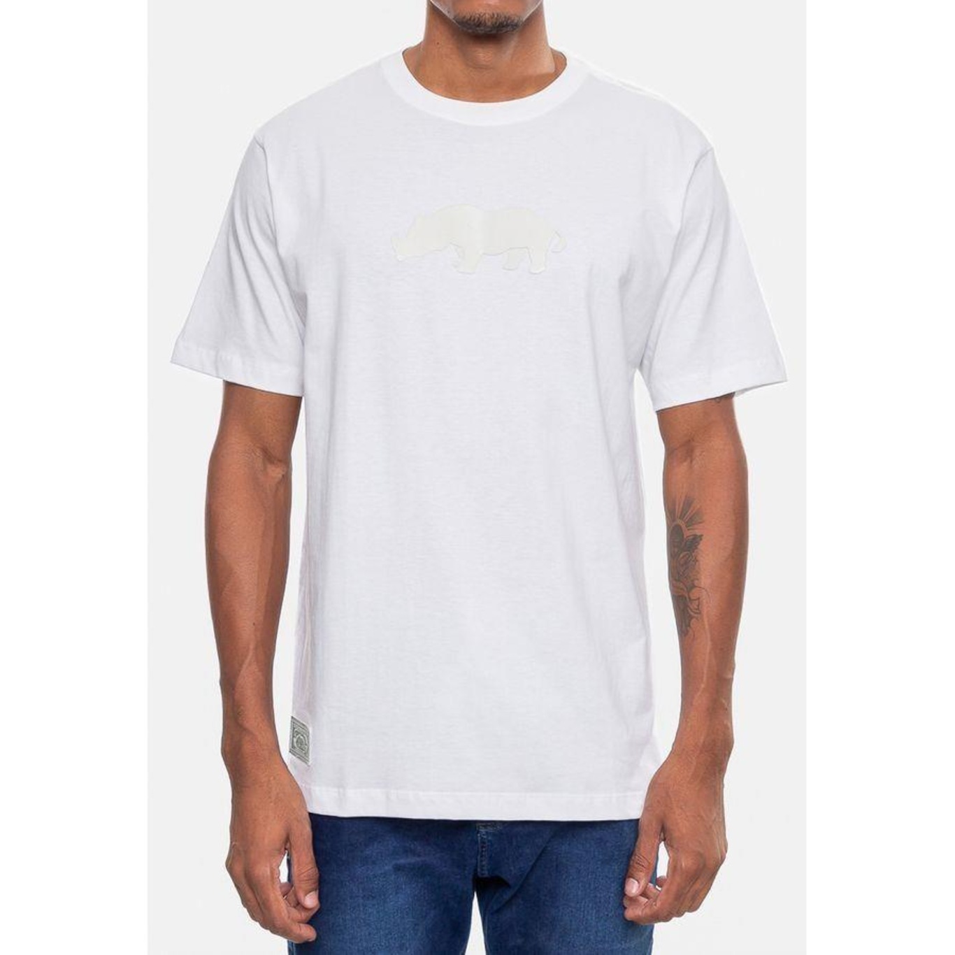 Camiseta Ecko Masculina Flat Rhino Off White - Ecko - Masculino - Foto 3