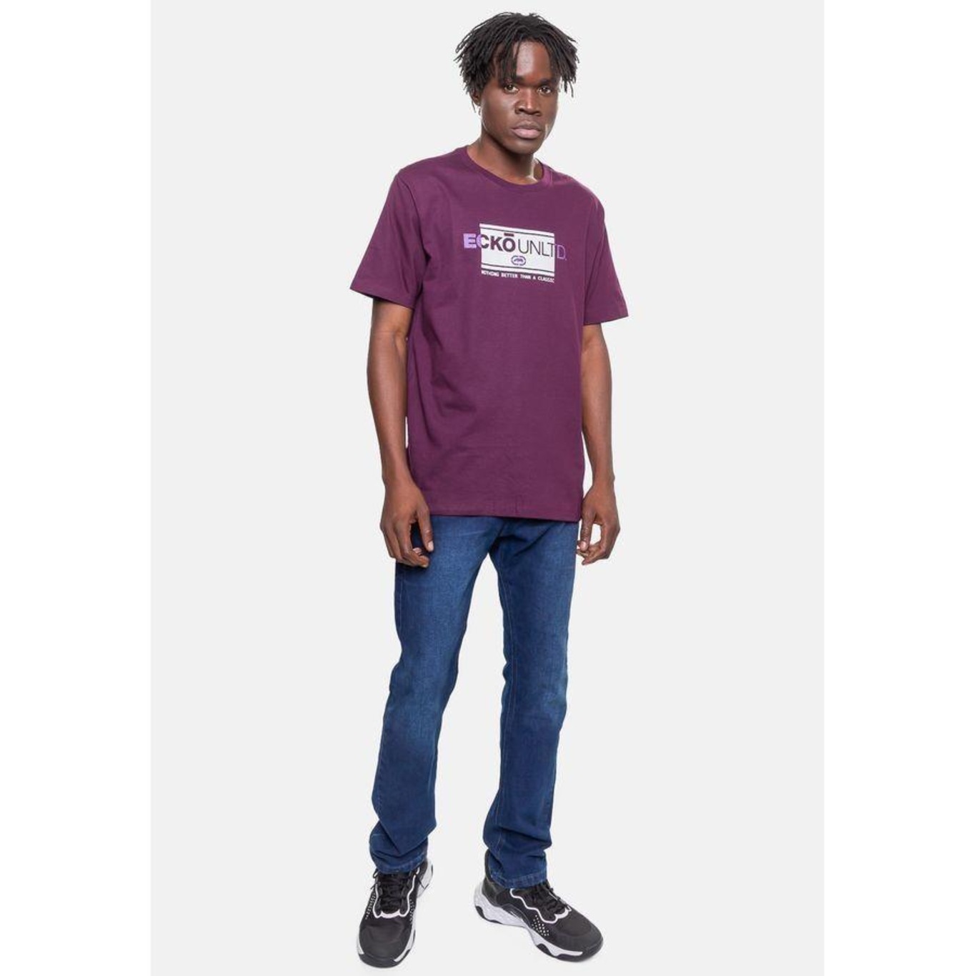 Camiseta Ecko Masculina Elevate Brand Vinho Arrocheado - Ecko - Masculino - Foto 1