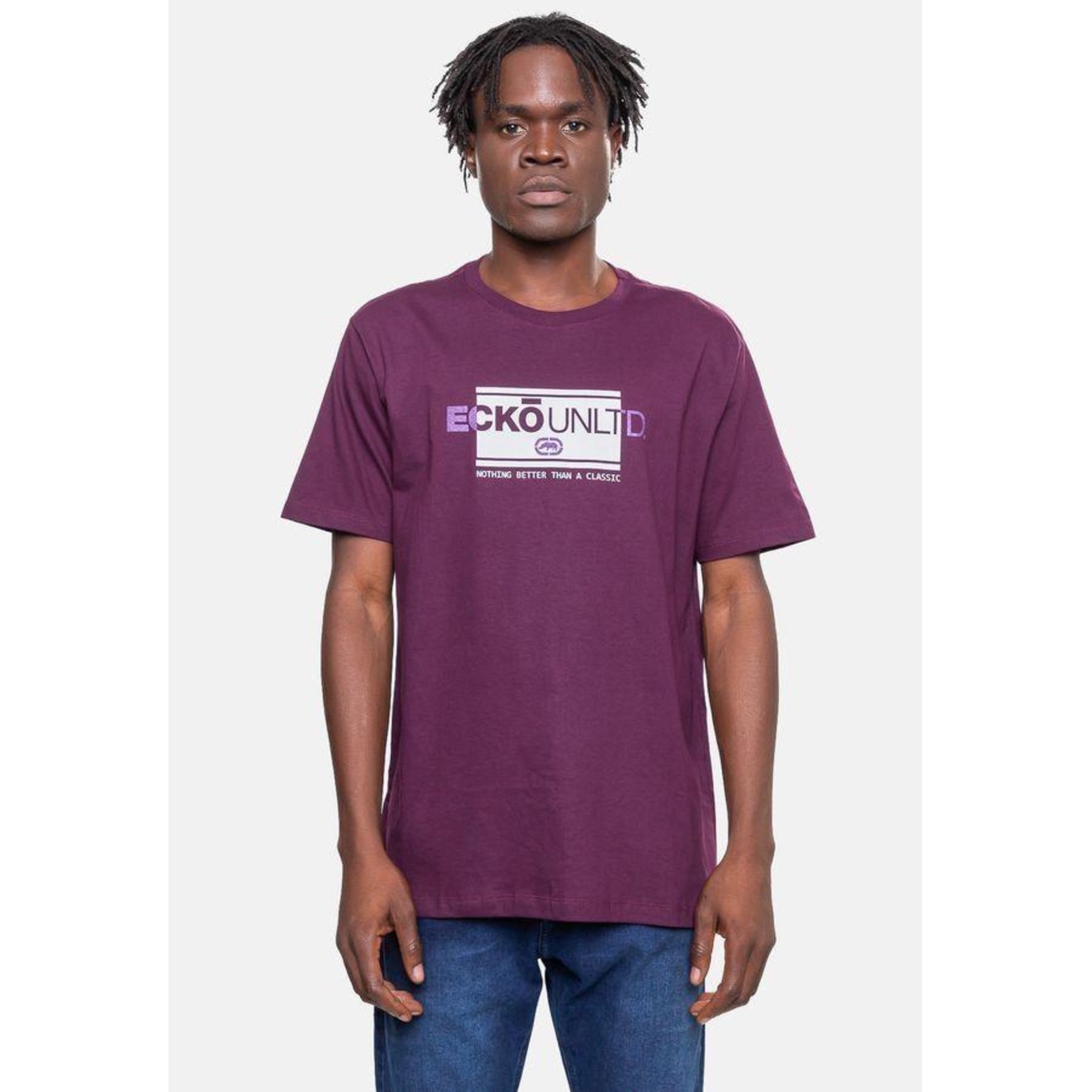 Camiseta Ecko Masculina Elevate Brand Vinho Arrocheado - Ecko - Masculino - Foto 4