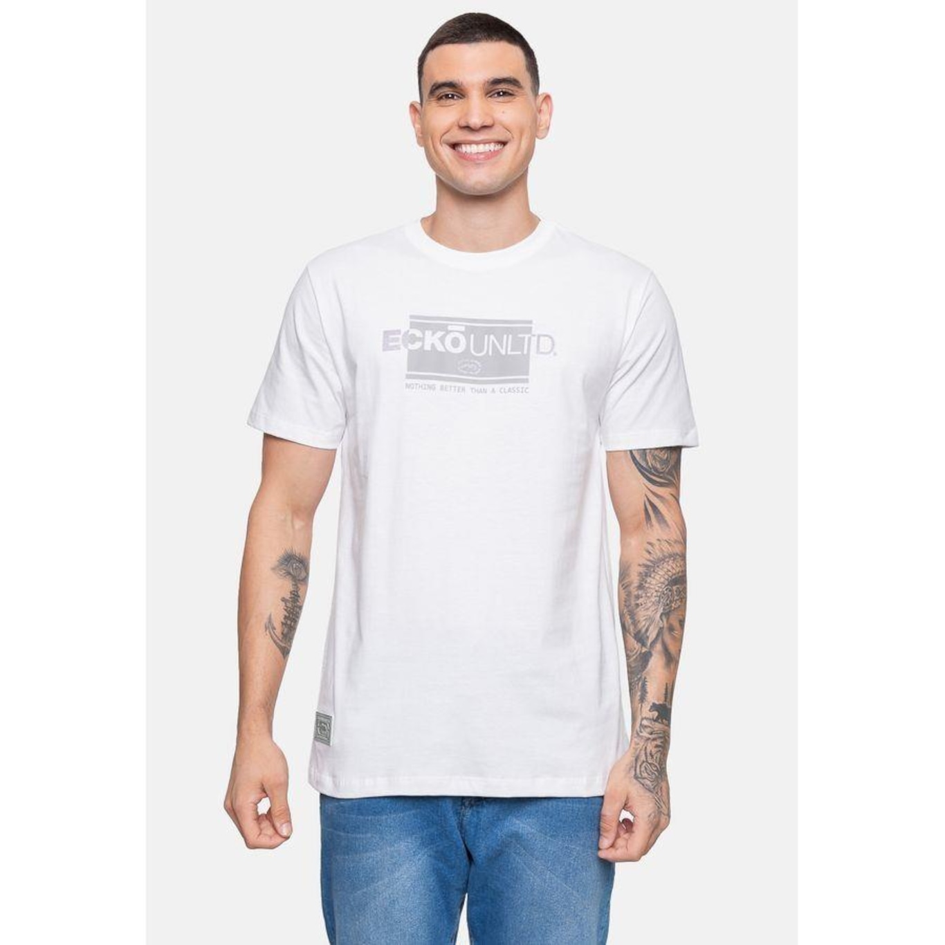 Camiseta Ecko Masculina Elevate Brand Off White - Ecko - Masculino - Foto 1