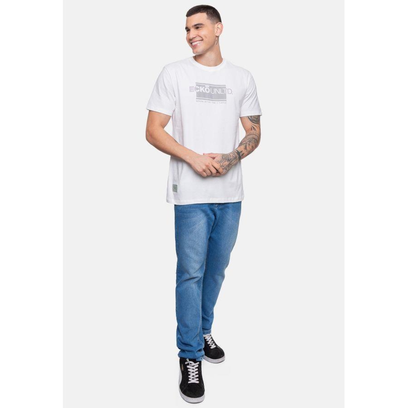 Camiseta Ecko Masculina Elevate Brand Off White - Ecko - Masculino - Foto 2