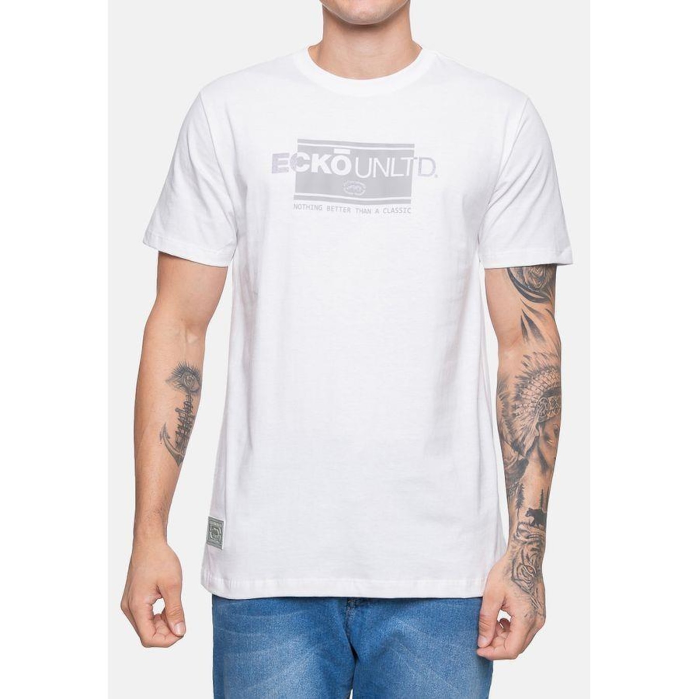 Camiseta Ecko Masculina Elevate Brand Off White - Ecko - Masculino - Foto 5