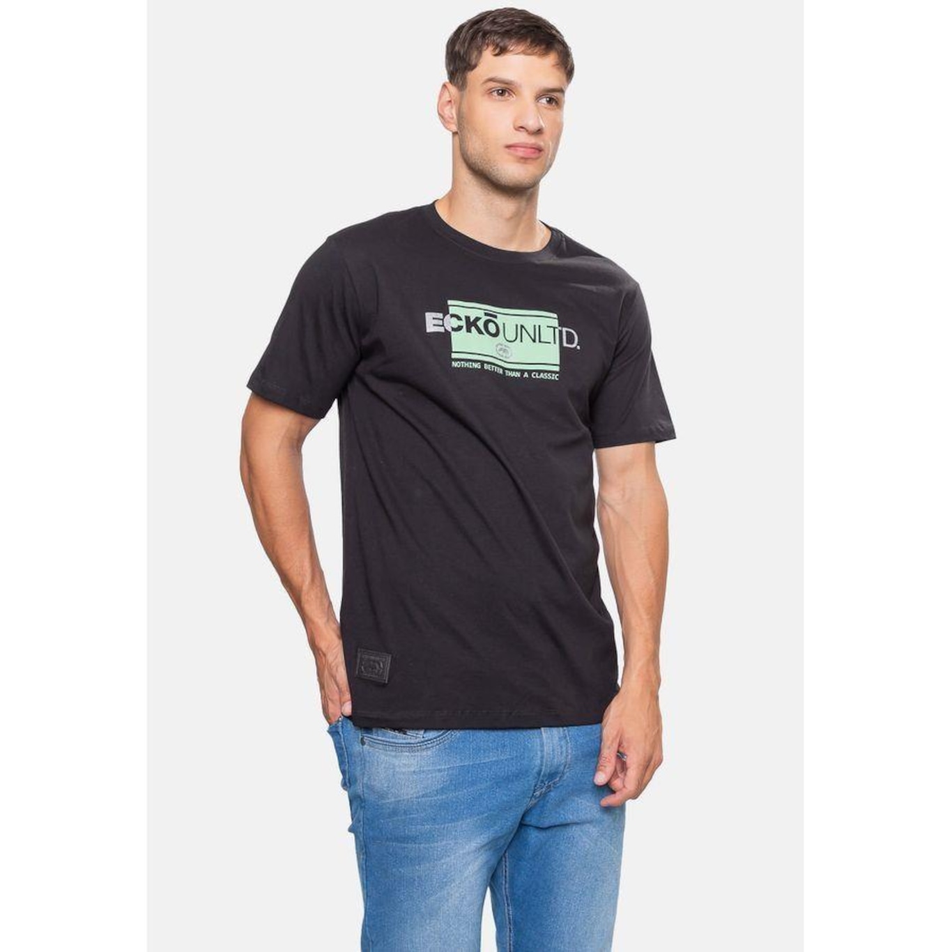 Camiseta Ecko Masculina Elevate Brand Preta - Ecko - Masculino - Foto 1