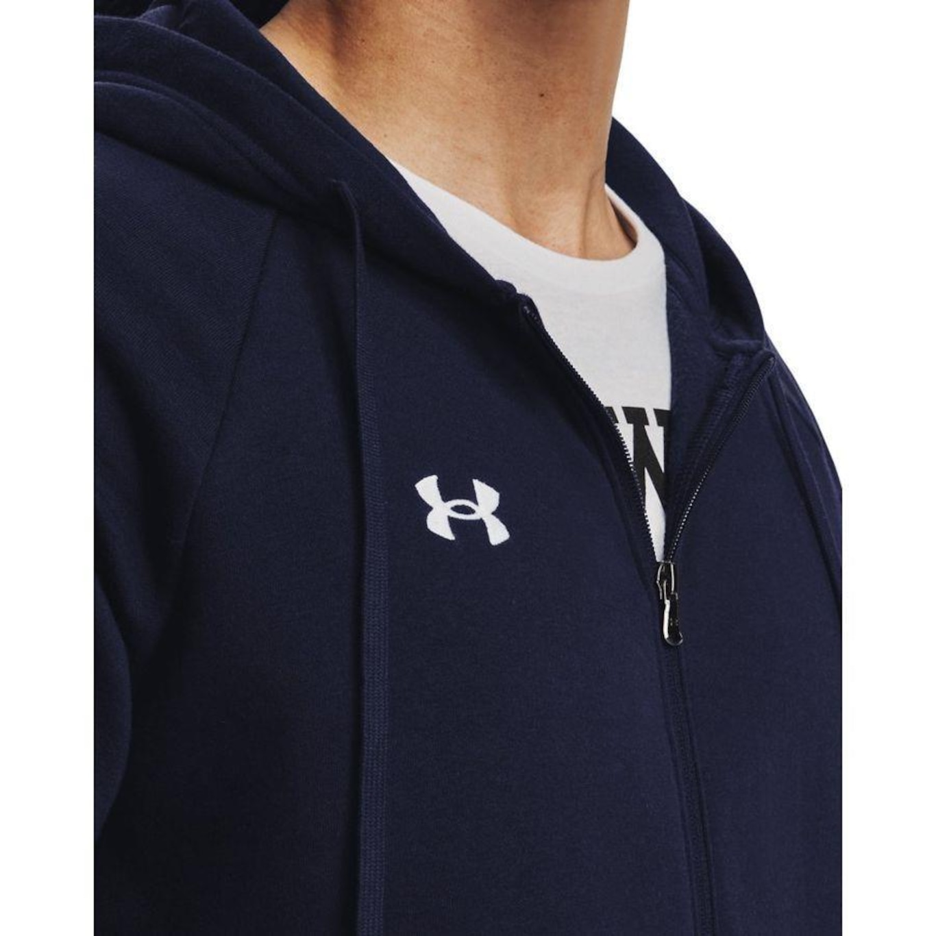 Jaqueta de Moletom Under Armour Rival Fleece Full Zip - Masculina - Foto 3