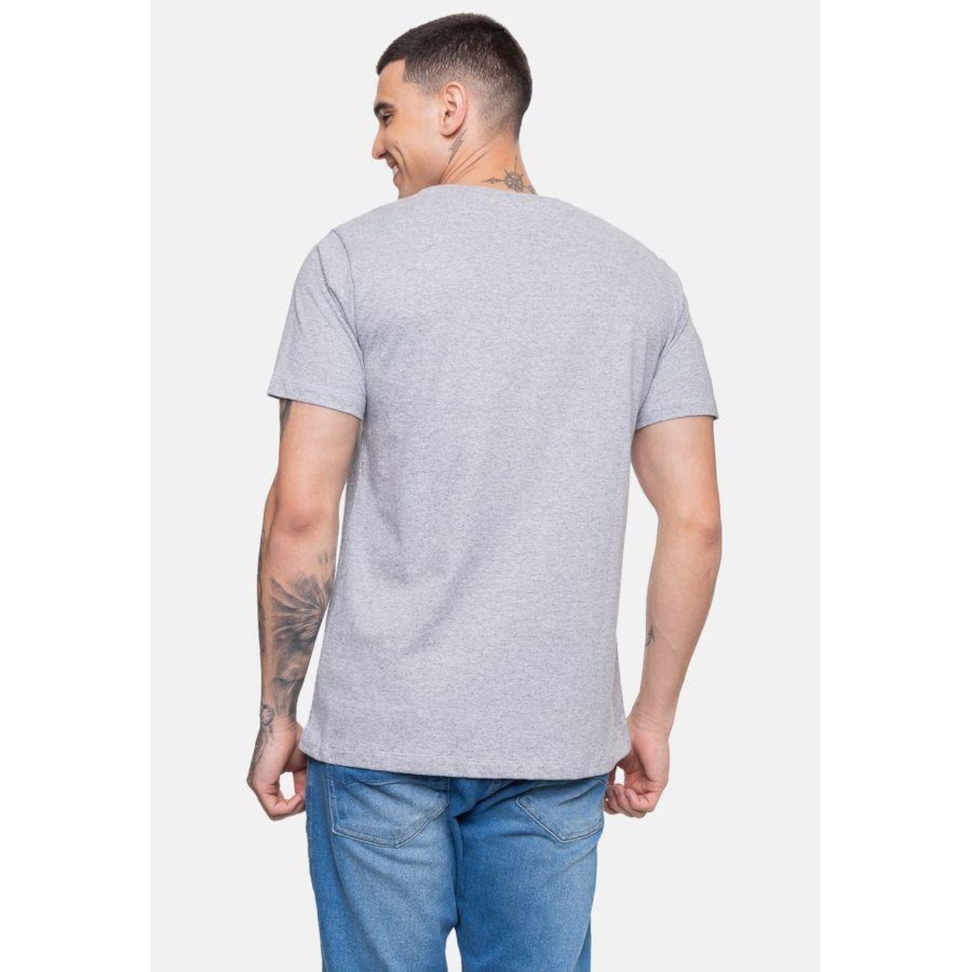 Camiseta Ecko Masculina Minimal School Cinza Mescla - Ecko - Masculino - Foto 2