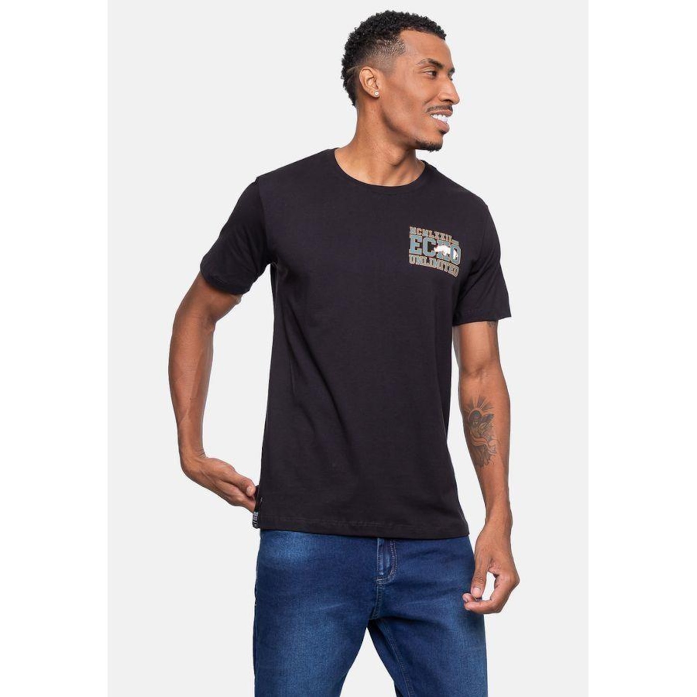 Camiseta Ecko Masculina Minimal School Preta - Ecko - Masculino - Foto 2