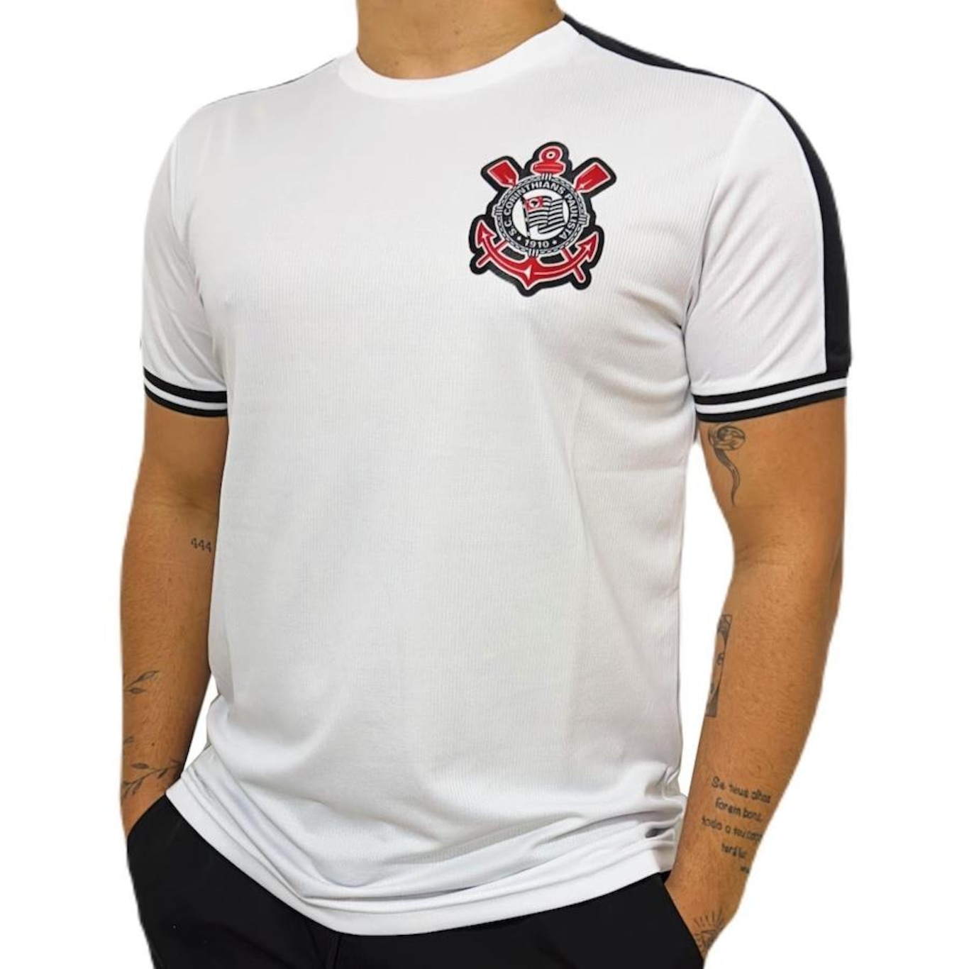 Camisa do Corinthians Lotus Duo Lines - Masculina - Foto 3