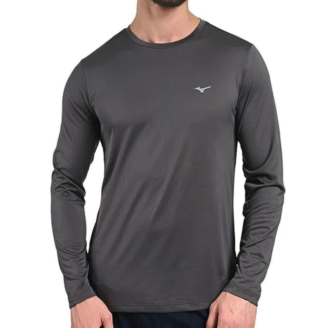 Camiseta Manga Longa Mizuno Treino x - Masculina - Foto 1