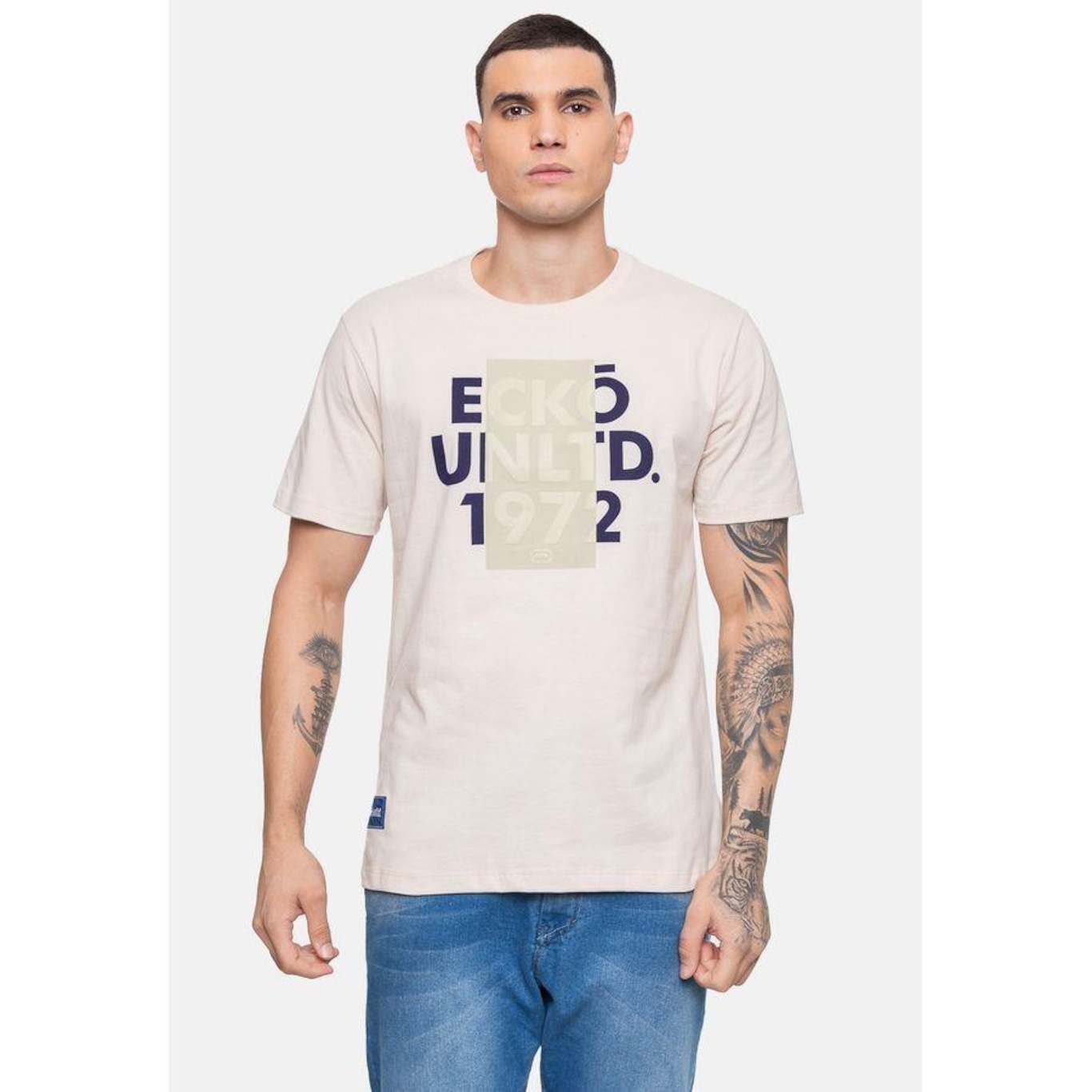 Camiseta Ecko Masculina Tape Areia - Ecko - Masculino - Foto 2