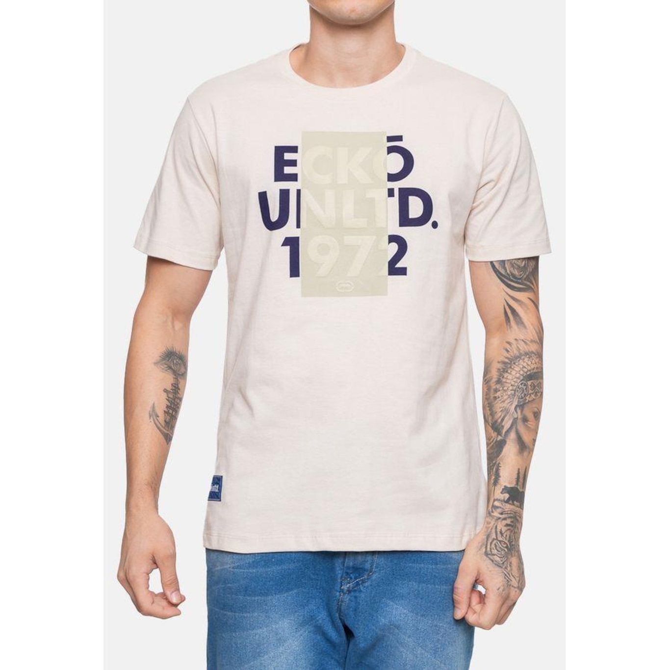 Camiseta Ecko Masculina Tape Areia - Ecko - Masculino - Foto 3