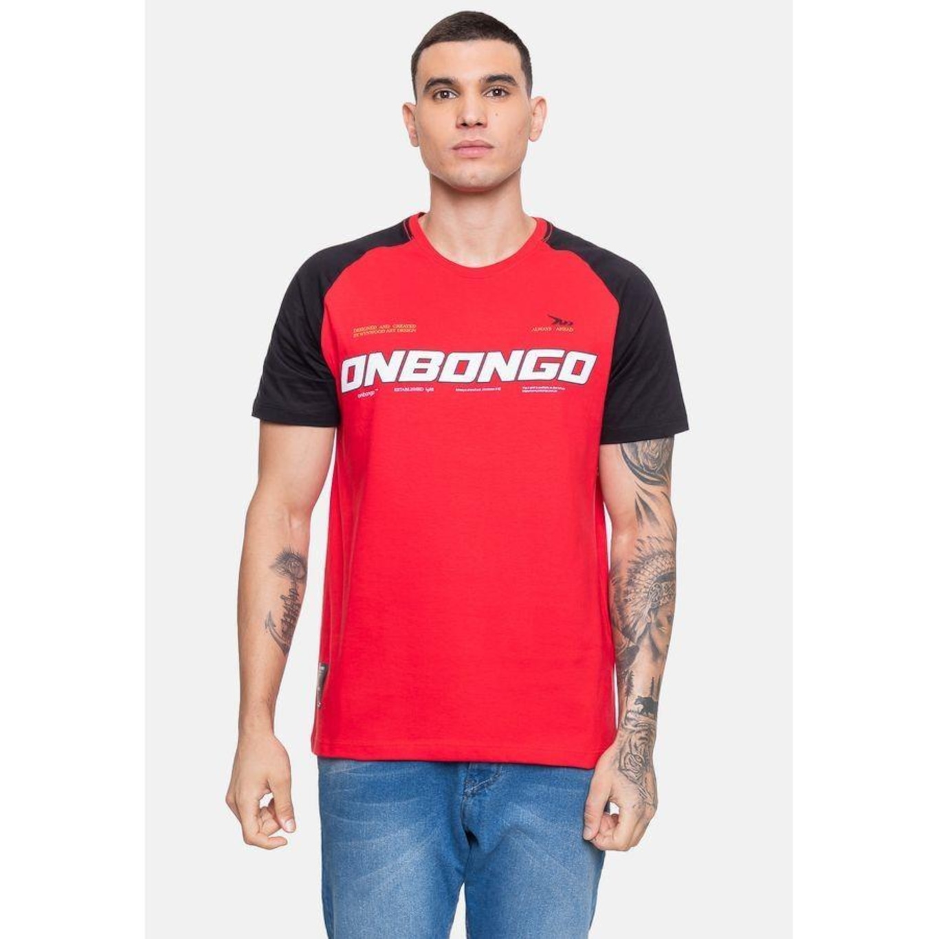 Camiseta Onbongo Raglan Doom - Masculina - Foto 1