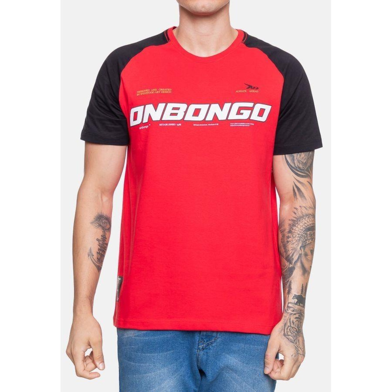 Camiseta Onbongo Raglan Doom - Masculina - Foto 4