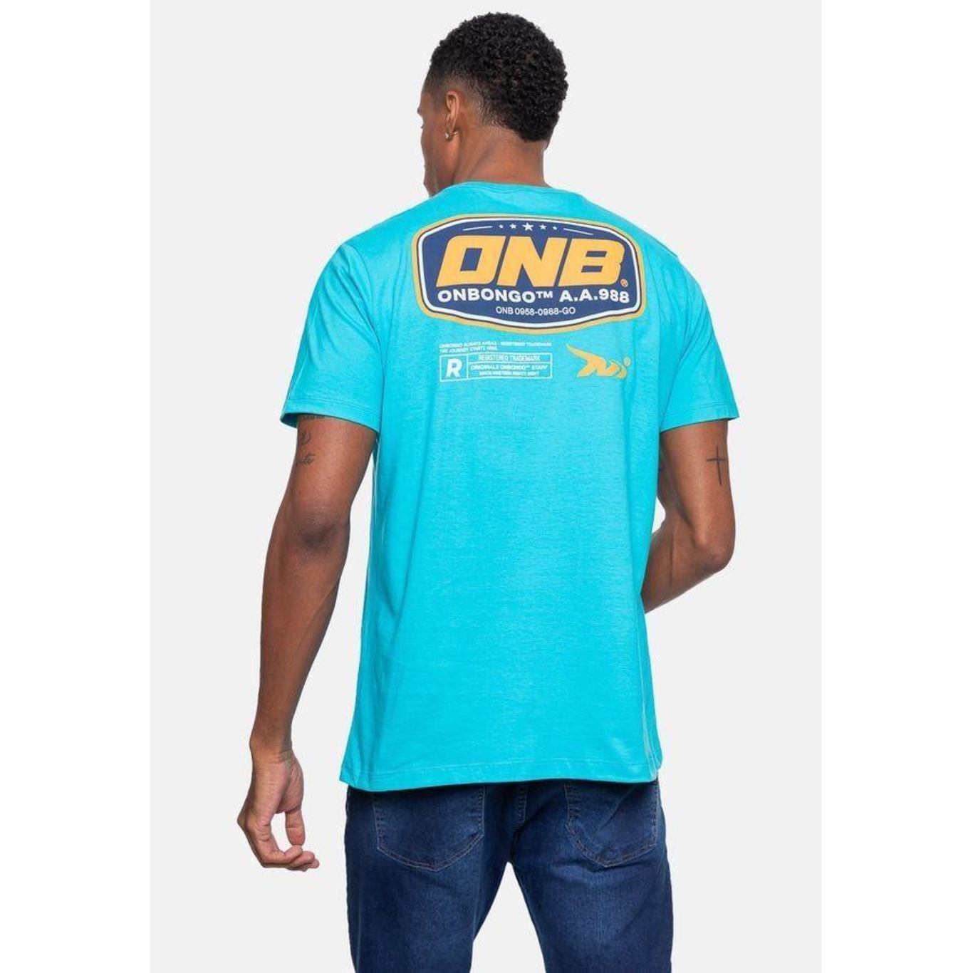 Camiseta Onbongo Turquesa - Masculina - Foto 2