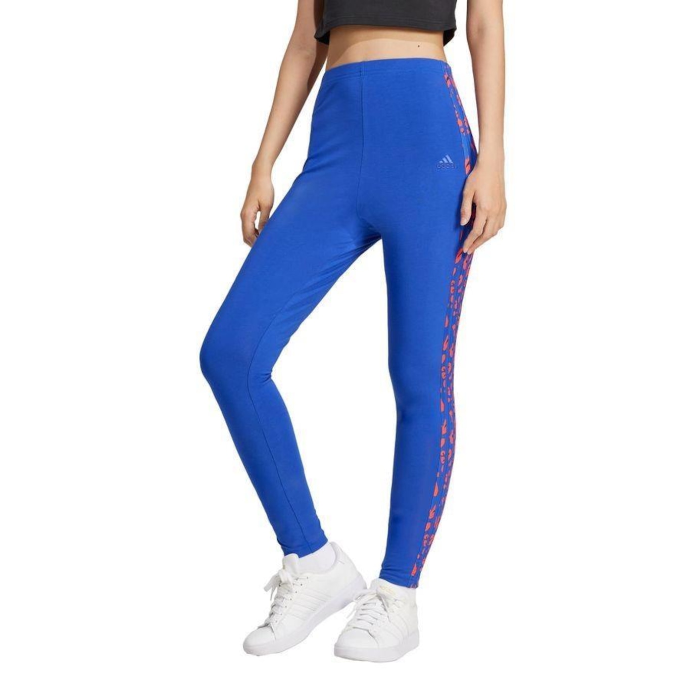 Caça Legging adidas Essentials Três Listras Animal Print - Feminina - Foto 2