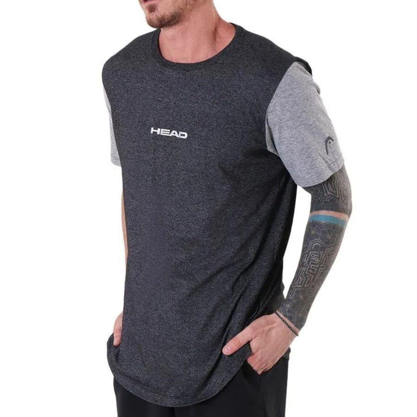 Camiseta Head Sensation Bicolor - Masculina - Foto 2