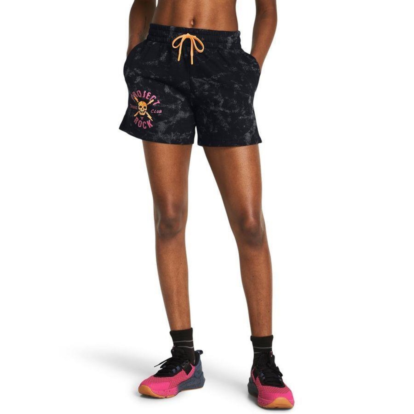 Shorts Under Armour Project Rock Underground Terry - Feminino - Foto 1