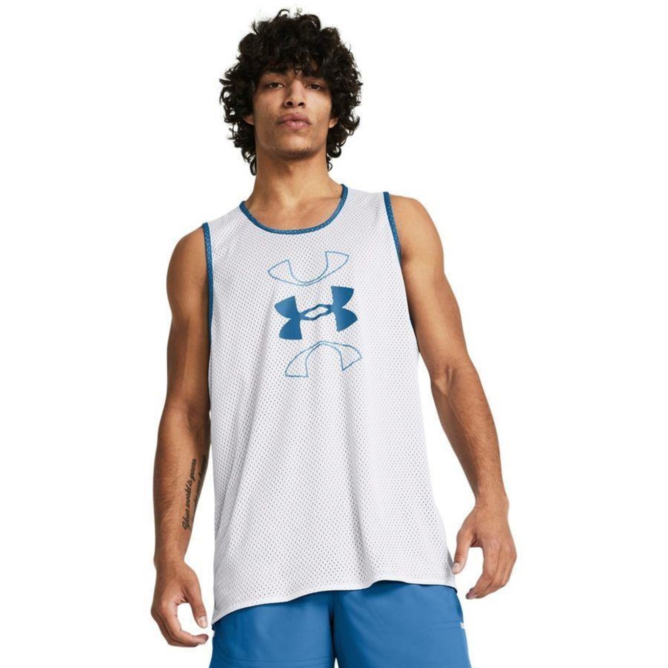 Regata de Basquete Under Armour Baseline Reversible - Masculina - Foto 4