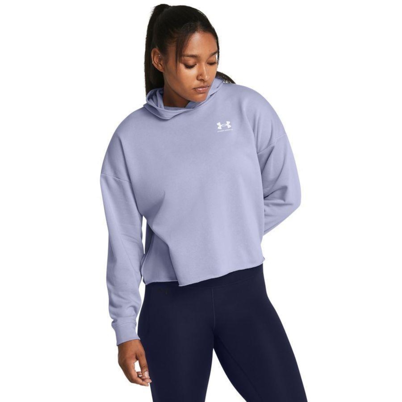 Blusão de Moletom Under Armour Rival Terry Oversized - Feminino - Foto 1