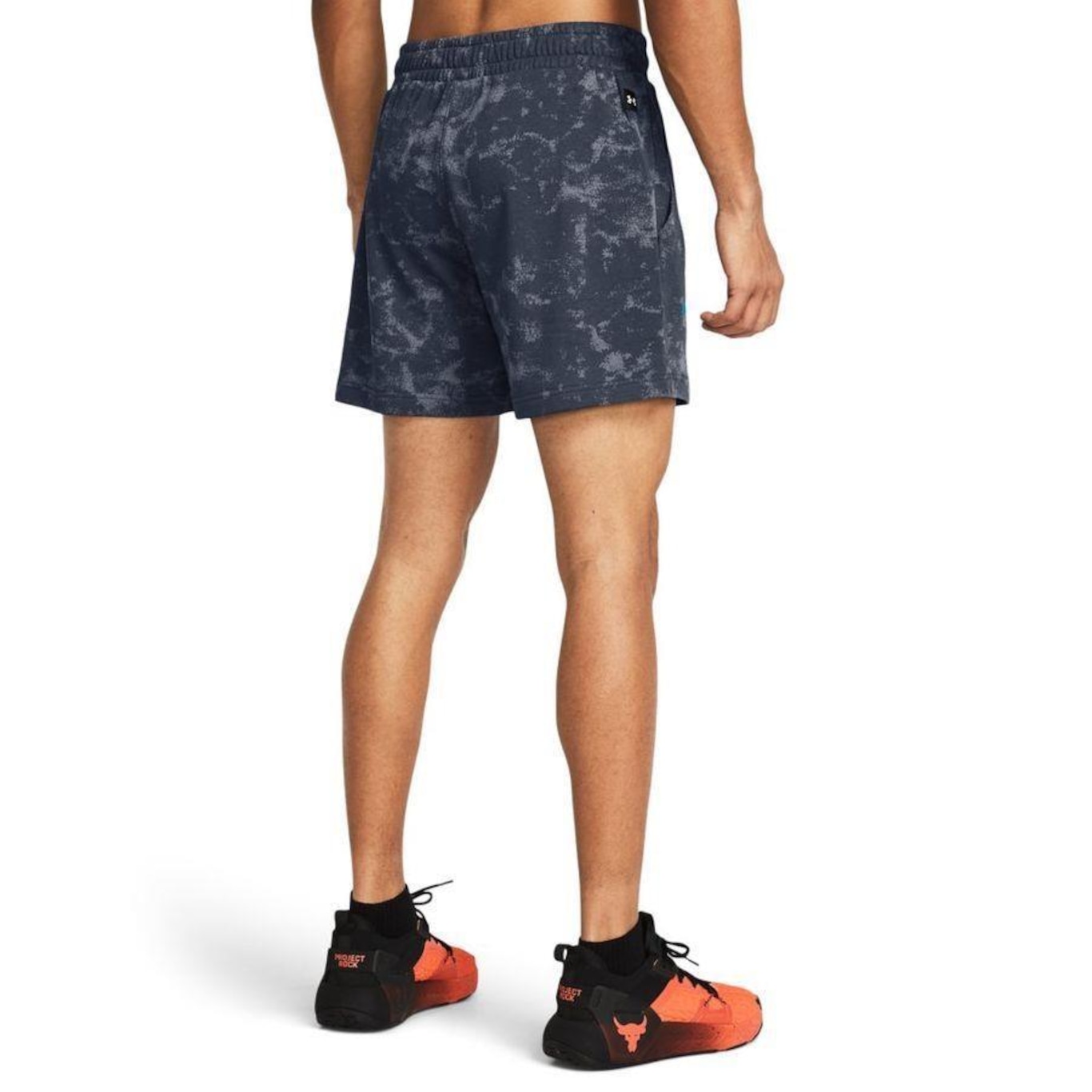 Shorts Under Armour Project Rock Aop Rival Terry - Masculino - Foto 2